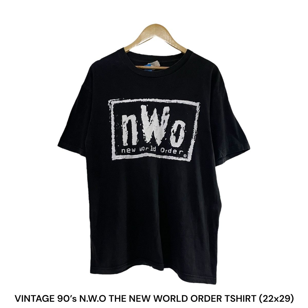 New Order × Vintage Vintage 90’s N.W.O The Mew World Order Black Tee Size US L / EU 52-54 / 3 - 1 Thumbnail