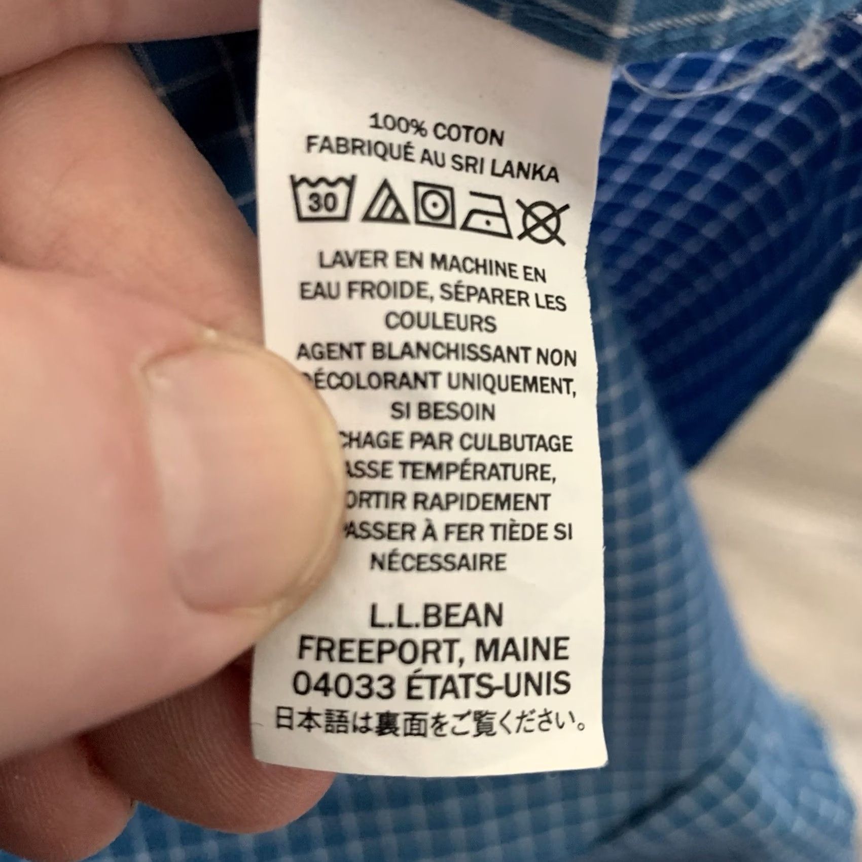 Vintage L.L. Bean Mens XL Blue Check Button-Up Shirt Wrinkle Free Traditional Fit Casual Size US XL / EU 56 / 4 - 4 Thumbnail