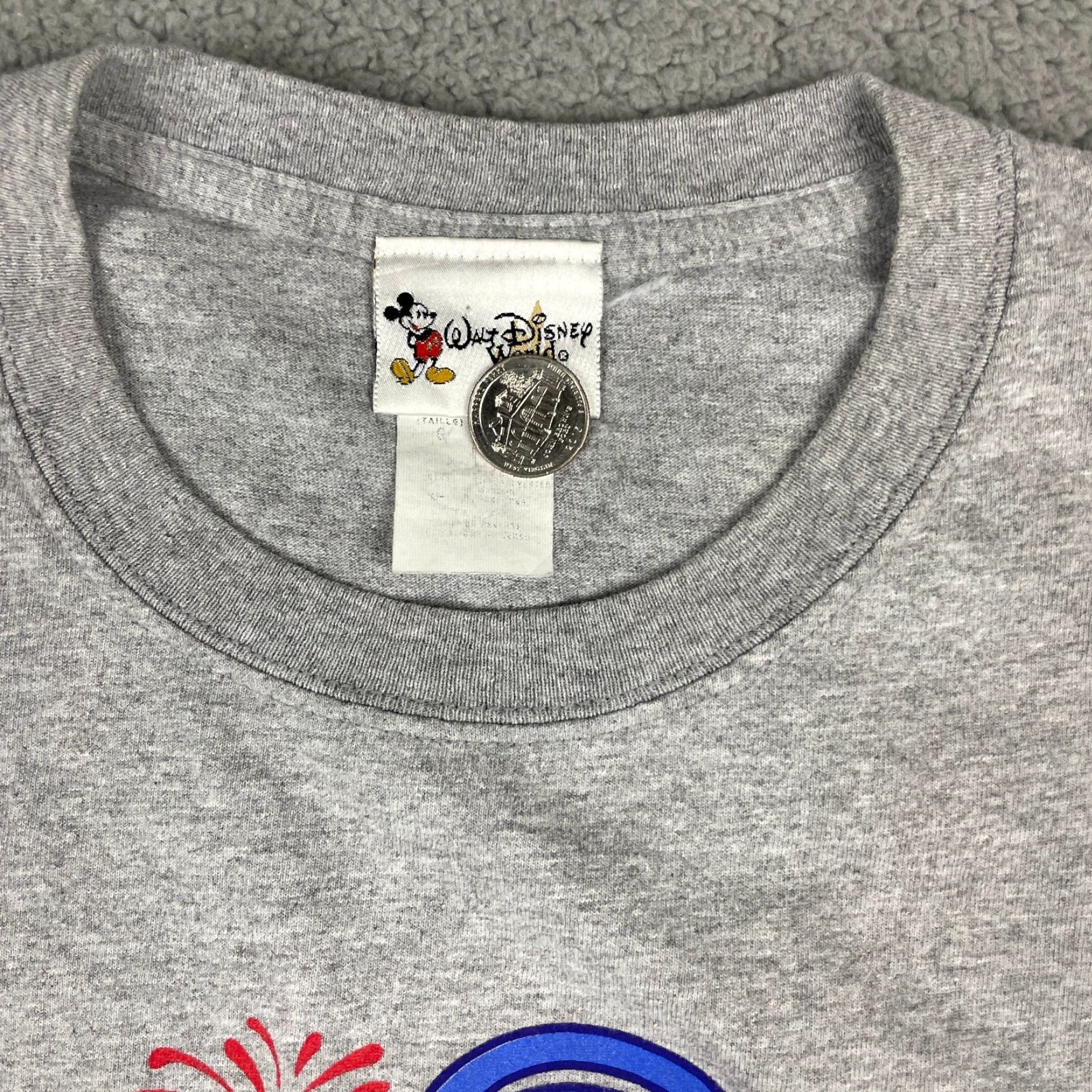 Disney Disney T-shirt Men Adult Large Gray Mickey Mouse Walt Disney World Theme Logo Crew Neck Short Sleeve Shirt Size US L / EU 52-54 / 3 - 5 Thumbnail