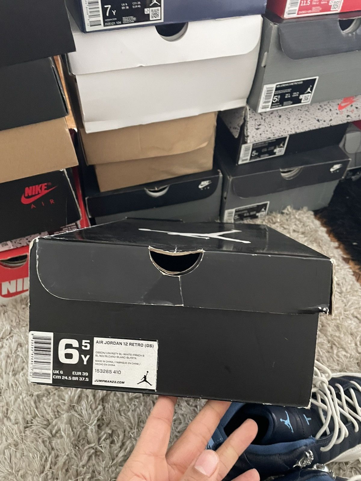 Jordan Brand Jordan 12 Obsidian Size US 6.5 / EU 39-40 - 11 Thumbnail