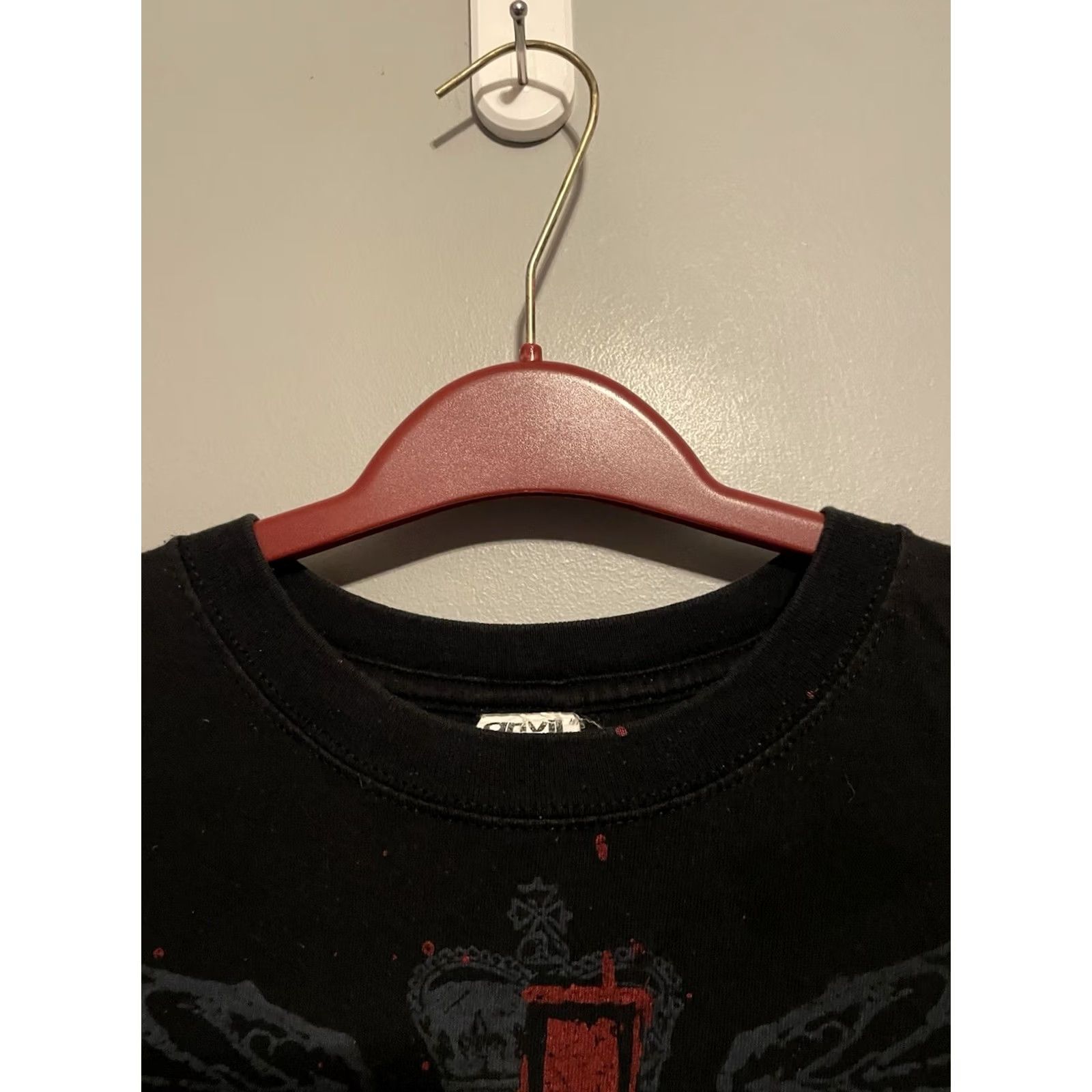 Vintage VINTAGE AC/DC Mens T-Shirt Black Red Wings Merch L (B454) Size US L / EU 52-54 / 3 - 5 Thumbnail