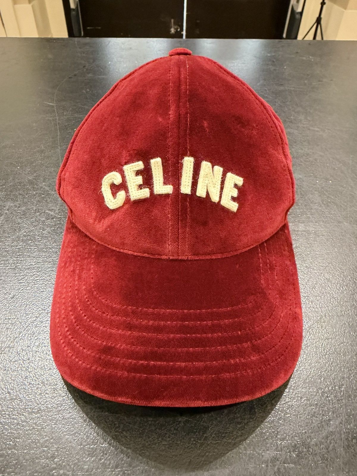 Celine Celine Velour Hat - Red Size ONE SIZE - 1 Thumbnail