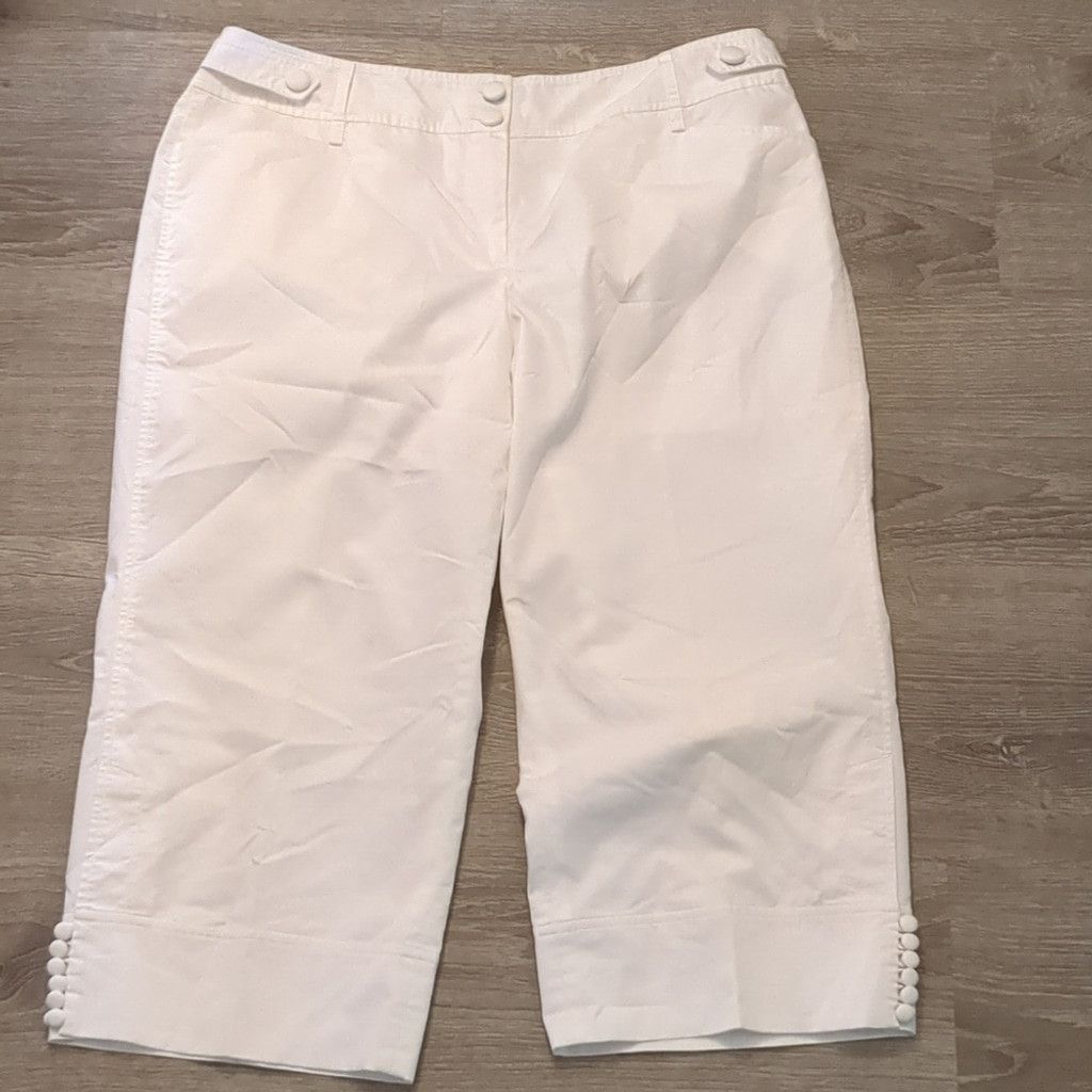 Loft Loft dual lined cropped wide leg pants size 14 Size 36" / US 14 / IT 50 - 1 Thumbnail