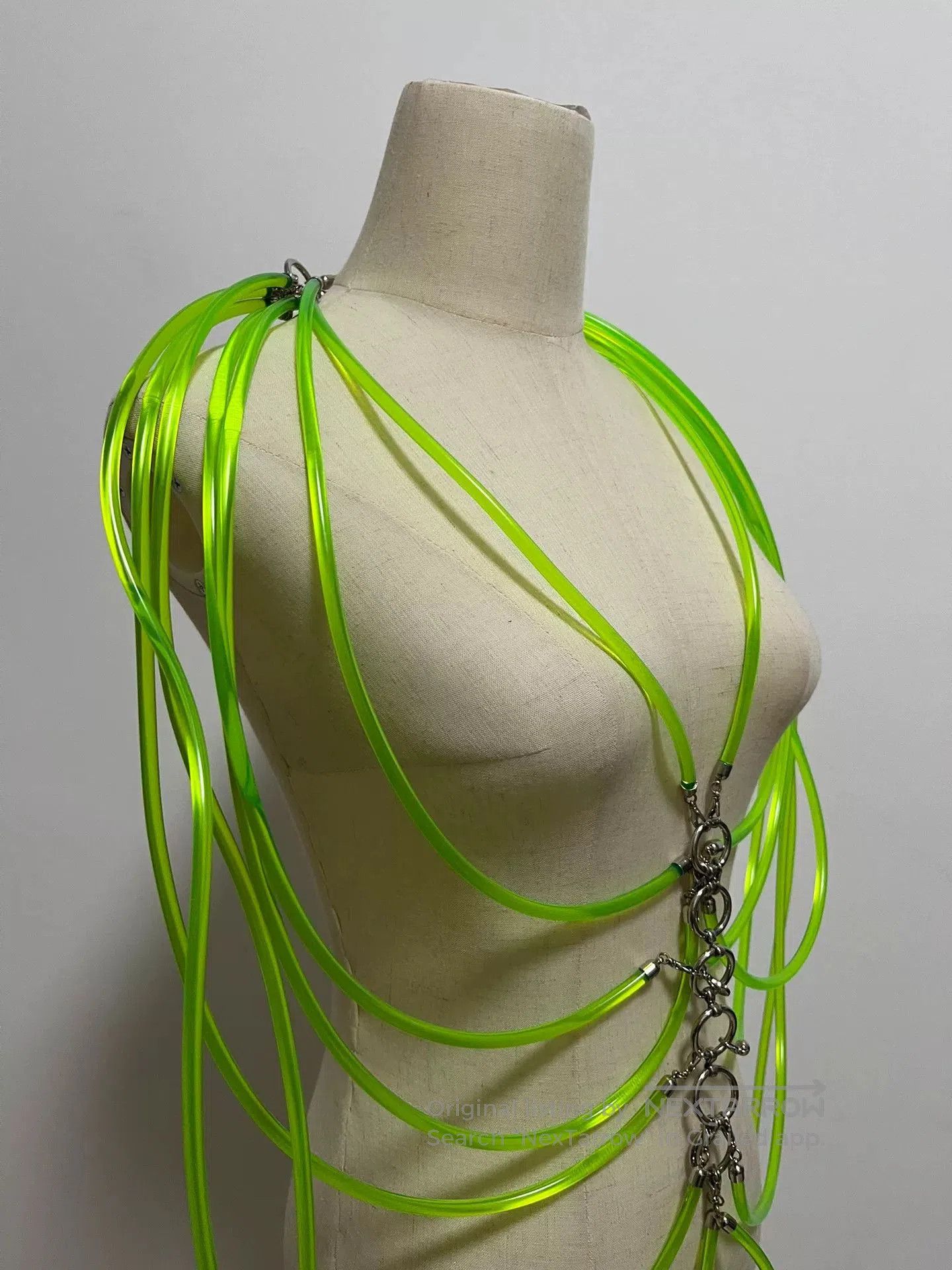 Fotus Fotus Green Fluorescent Tube Necklace. Size ONE SIZE - 5 Thumbnail