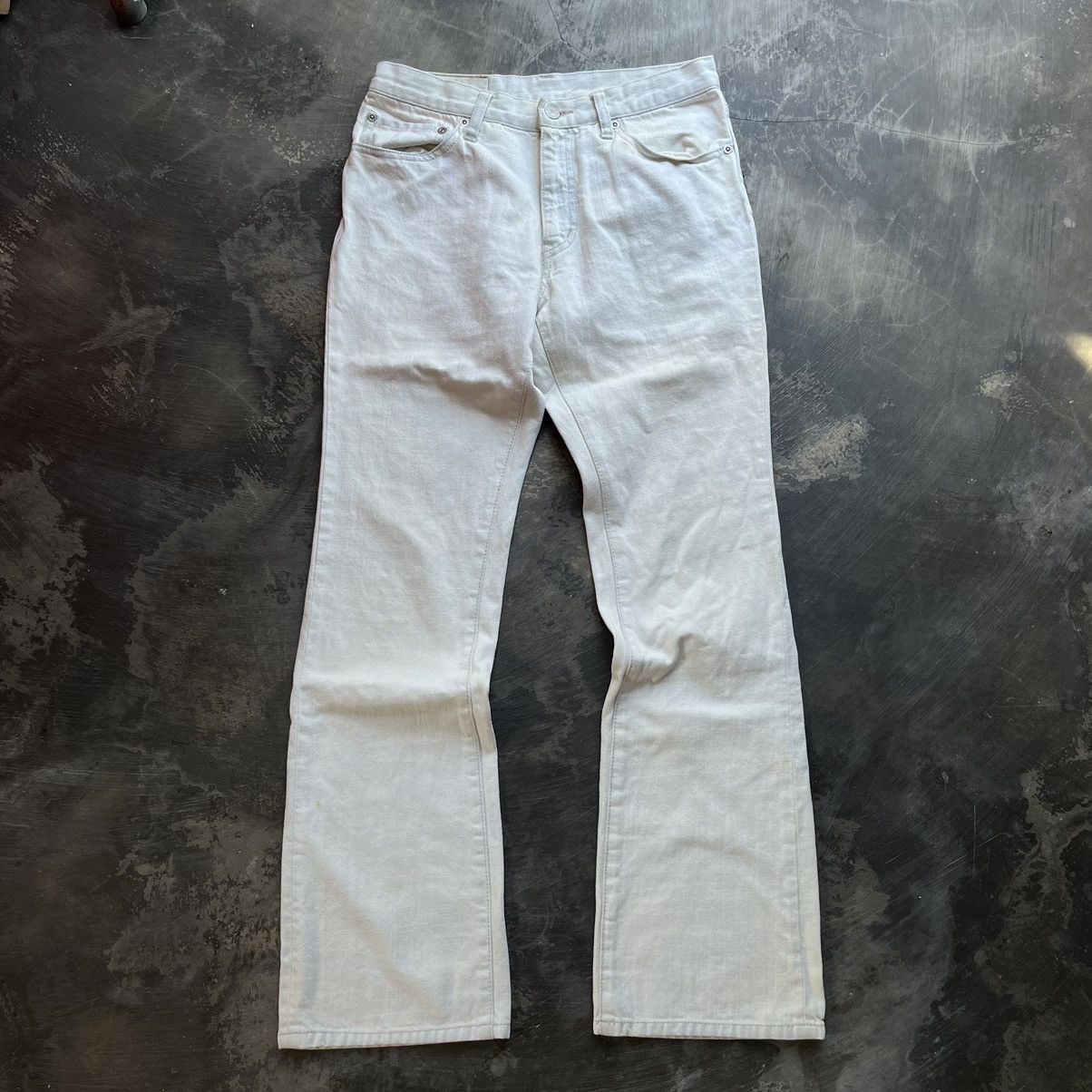Burberry london blue label flare white denim pants - Main Image