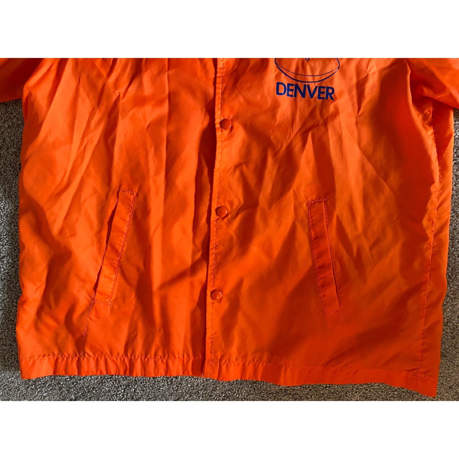 Vintage VINTAGE Ebert Sportswear Windbreaker Jacket Mens L Denver Broncos Nylon Orange 1980s Size US L / EU 52-54 / 3 - 5 Thumbnail