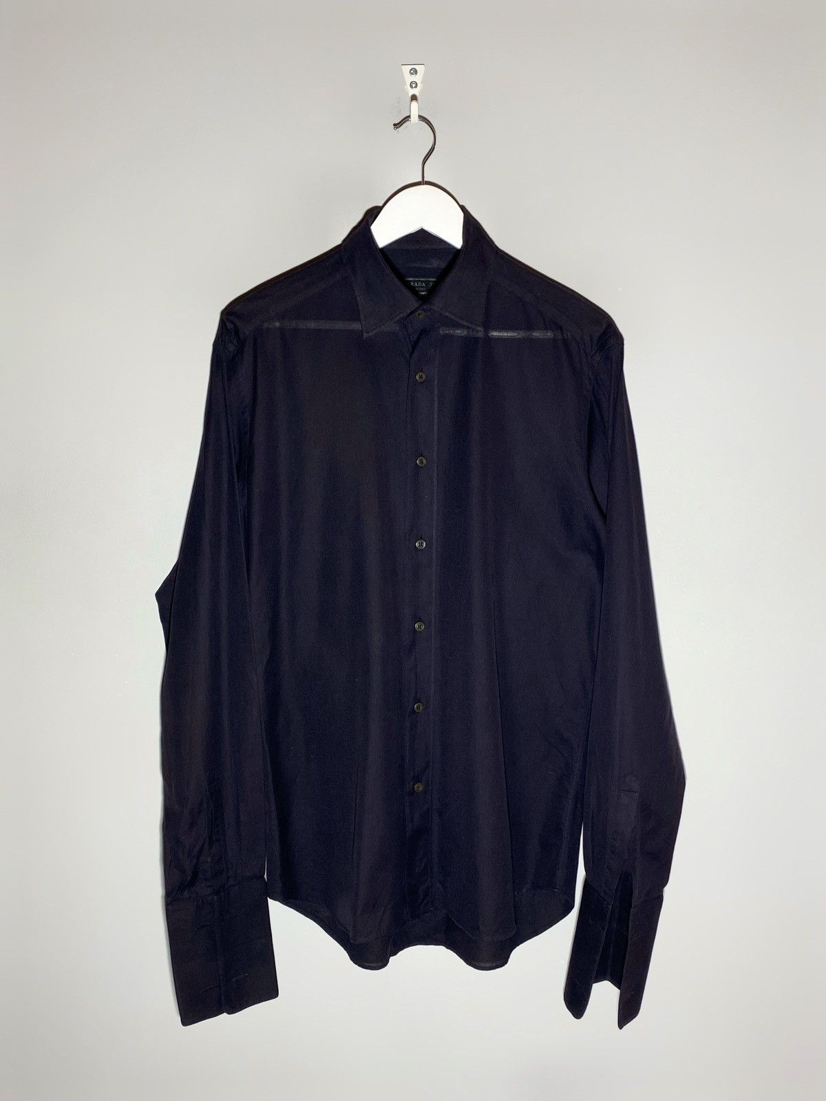Prada Prada Slightly Transparent Dress Shirt Blue Size US M / EU 48-50 / 2 - 1 Thumbnail