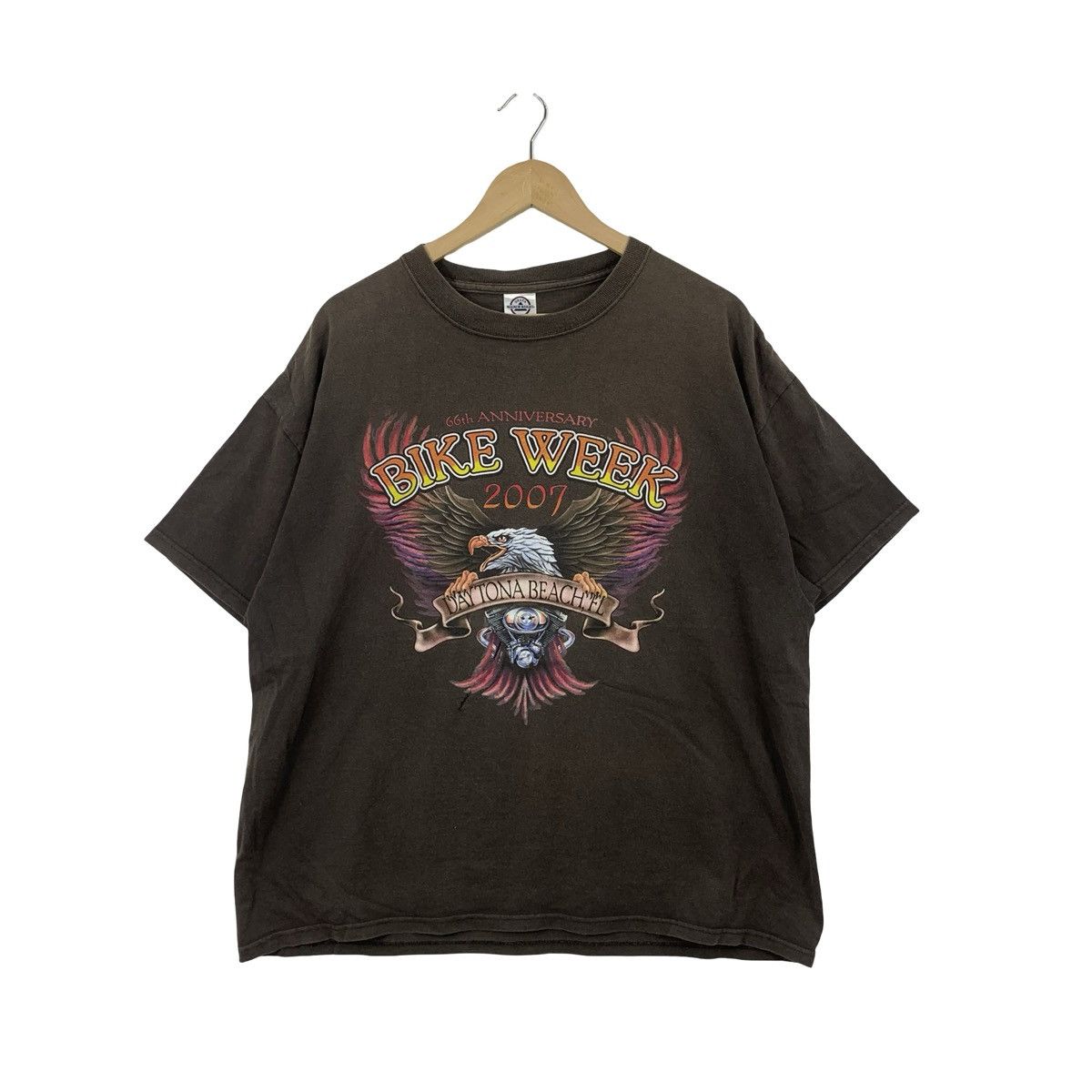 Daytona Vintage DAYTONA Bike Week in 2007 66th Anniversary Tee Size US XL / EU 56 / 4 - 1 Thumbnail