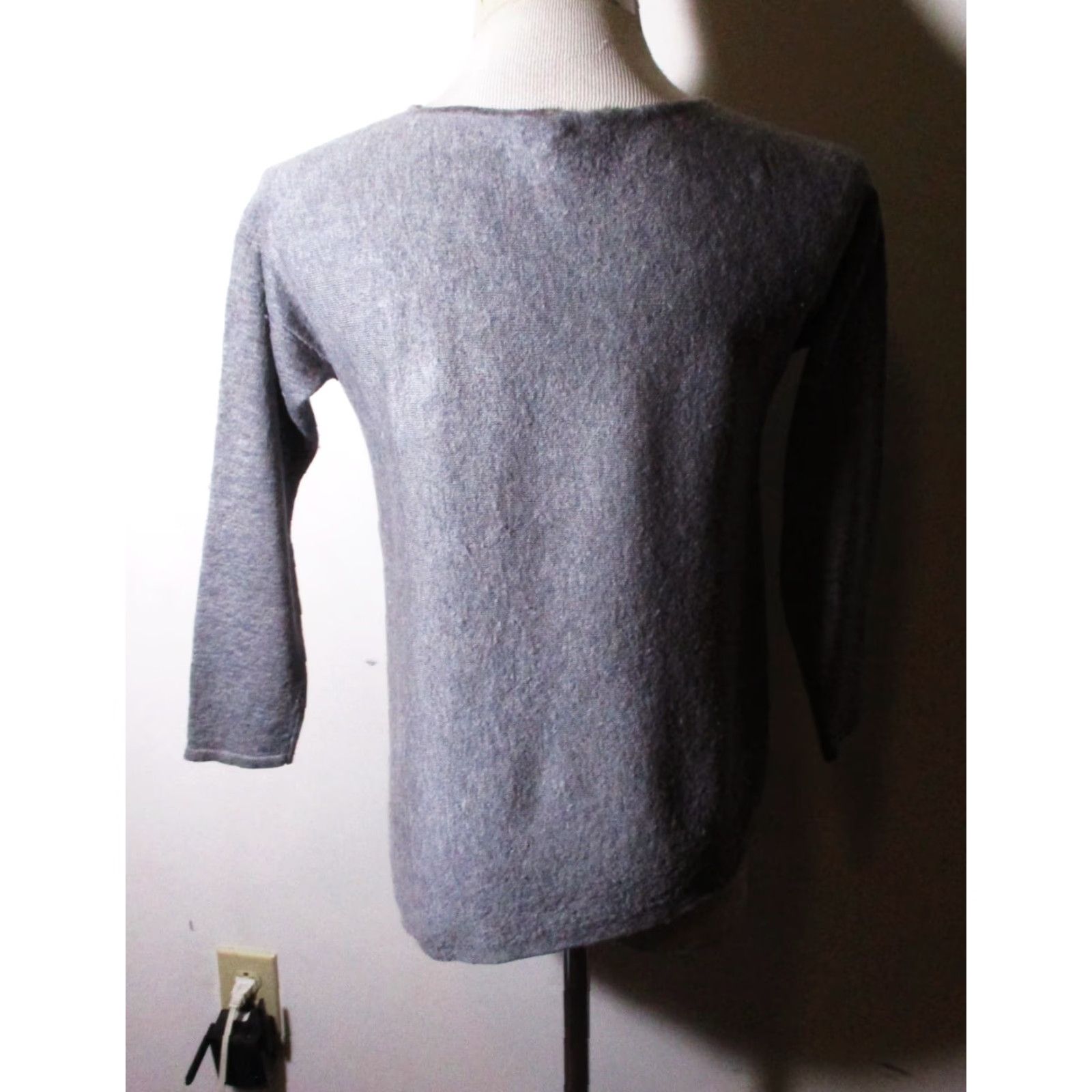 Eileen Fisher EILEEN FISHER Gray Merino Tencel Asymmetrical Sweater Top Women’s S/P Size S Casual Sleeve Knit Wool Pullover Regular Fit Size S / US 4 / IT 40 - 5 Thumbnail