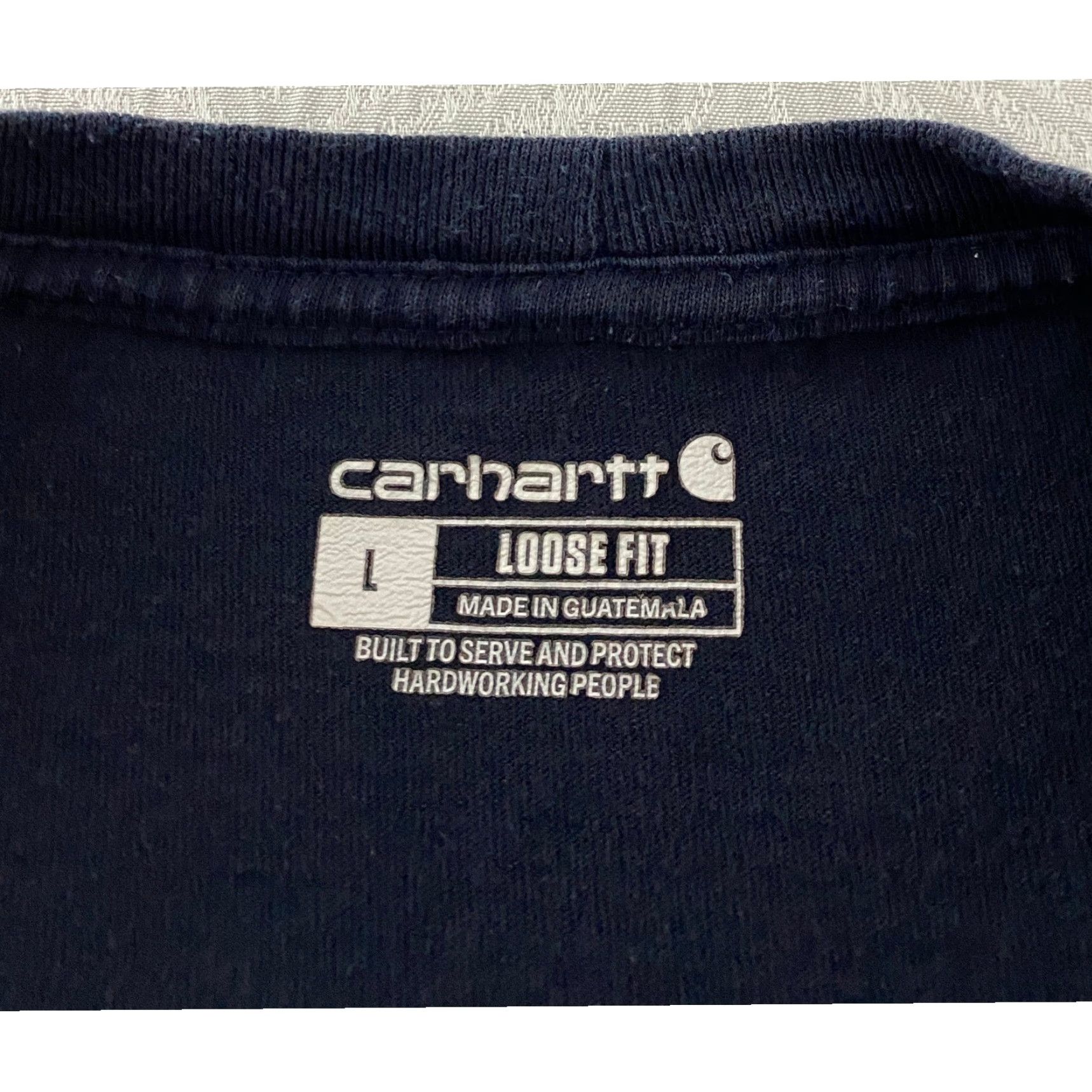 Carhartt Carhartt Mens L Dearborn Loose Fit Long Sleeve Graphic Logo T-Shirt Blue TK0231 Size US L / EU 52-54 / 3 - 6 Thumbnail