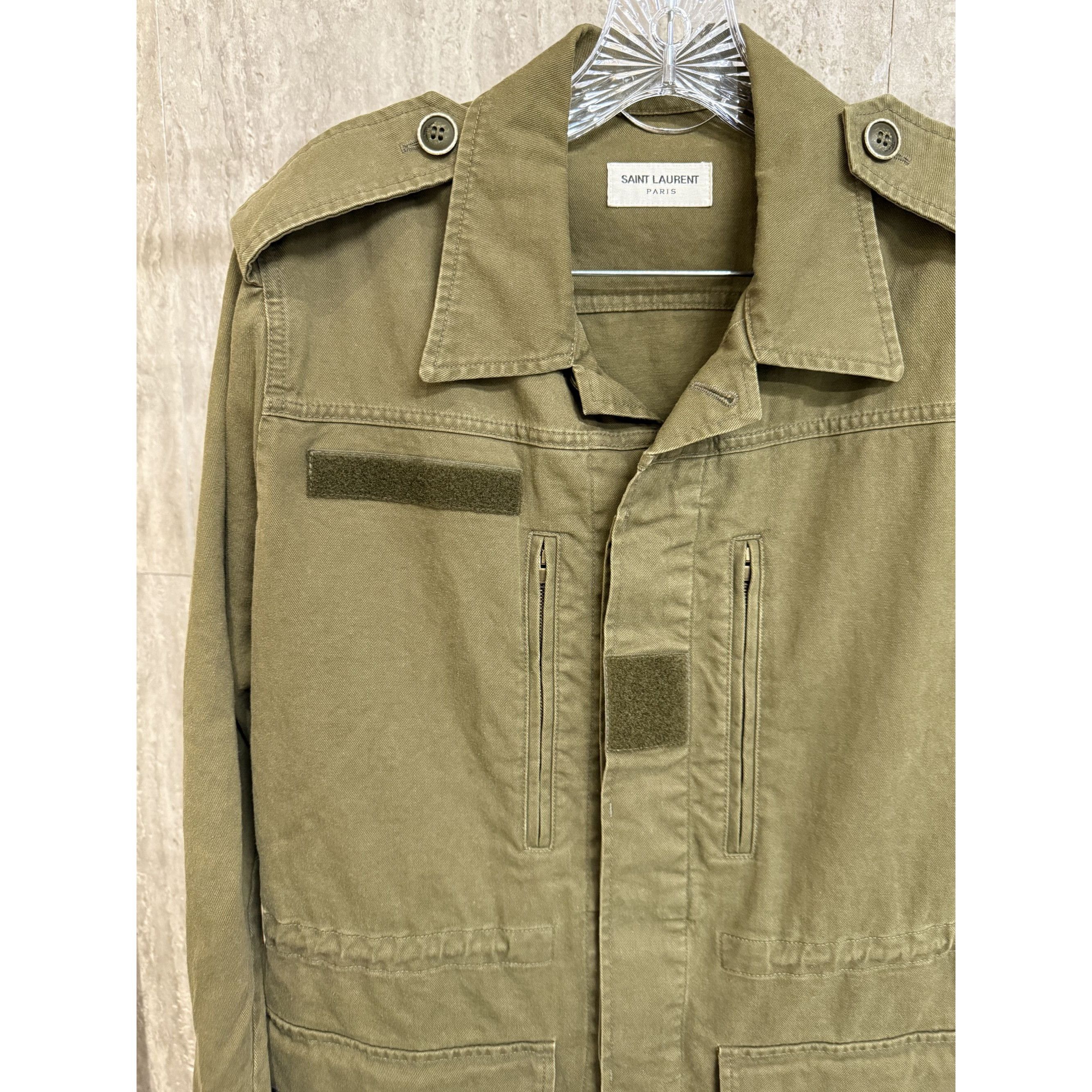 Saint Laurent Paris Saint Laurent Olive Green Military Jacket Size 44 Made In It Size M / US 6-8 / IT 42-44 - 6 Thumbnail