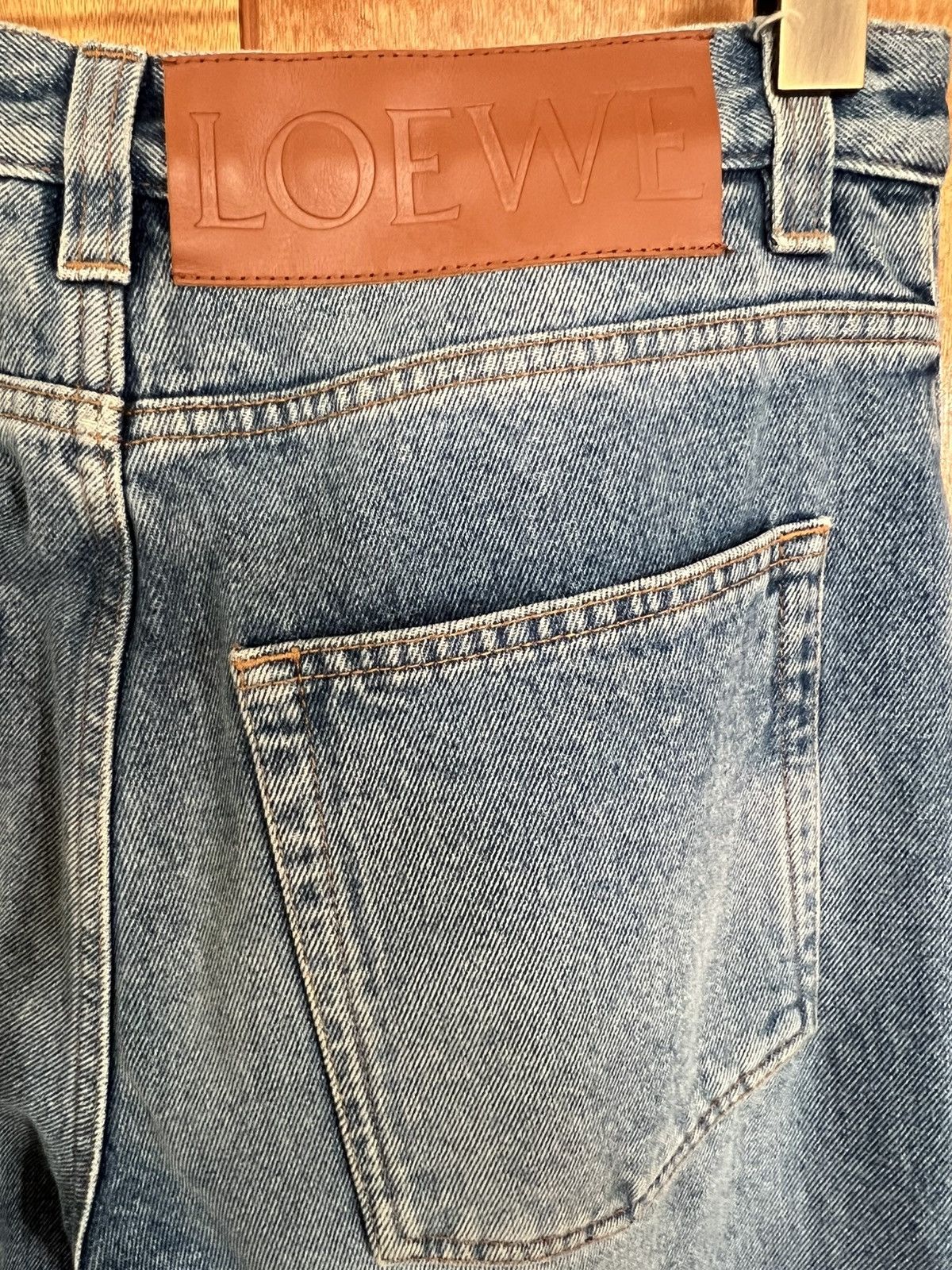 Loewe LOEWE Blue Tie Cut Panel Denim Trousers/ Straight Size US 30 / EU 46 - 7 Thumbnail