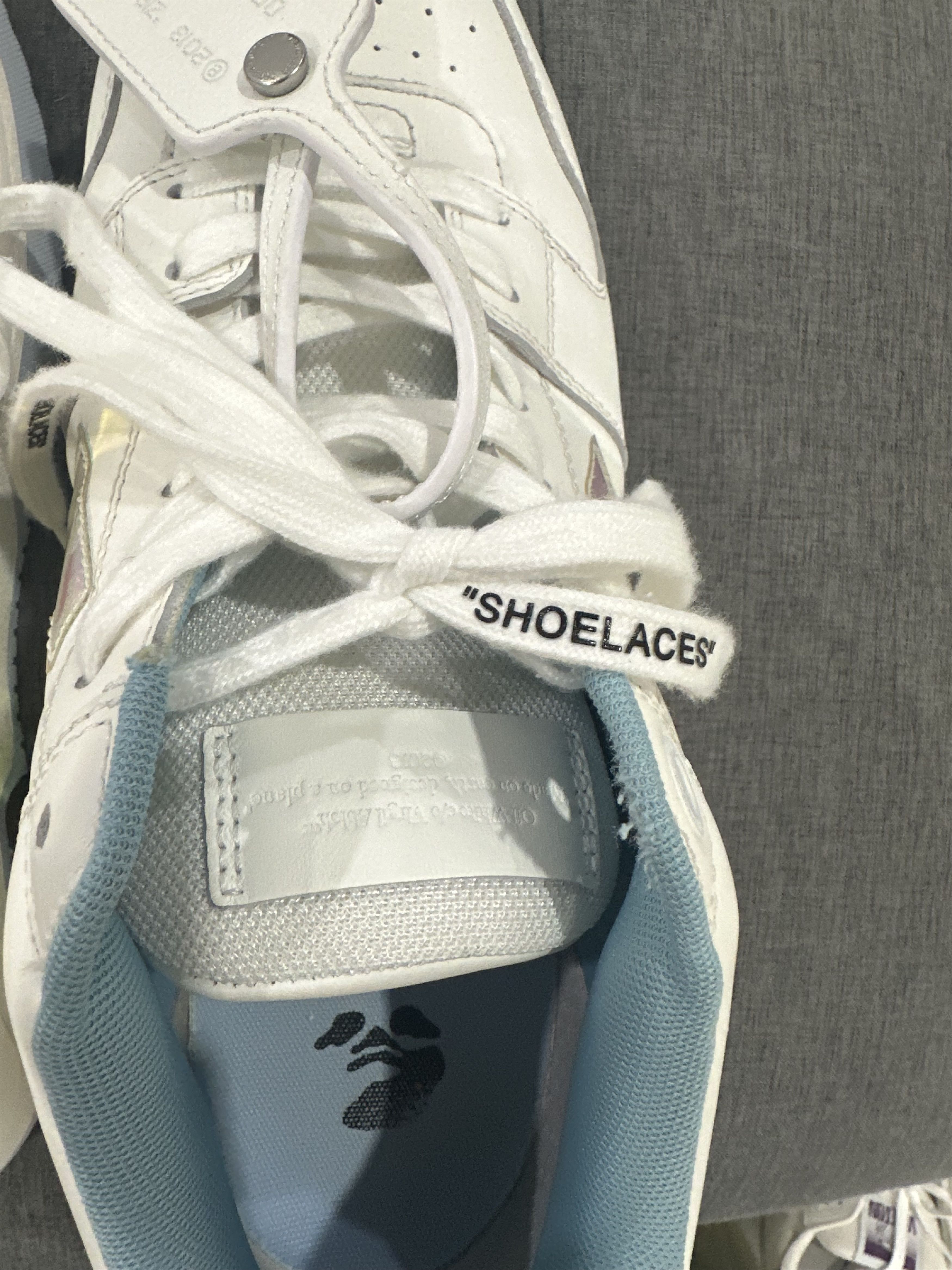 Off-White Off White Out Of Office White Iridescent Sneakers Size US 12 / EU 45 - 15 Thumbnail
