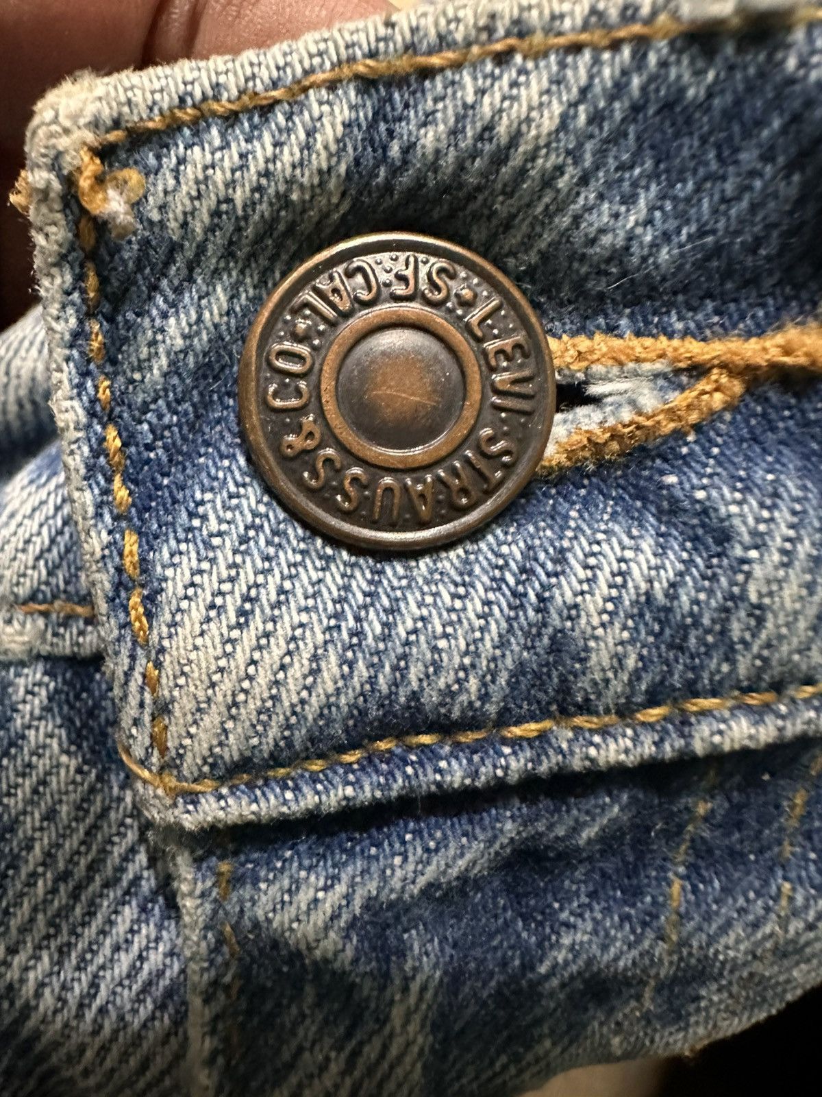 Levi's × Vintage Vintage Levis 505 Jeans Orange Tab Distress Denim Size US 32 / EU 48 - 9 Thumbnail