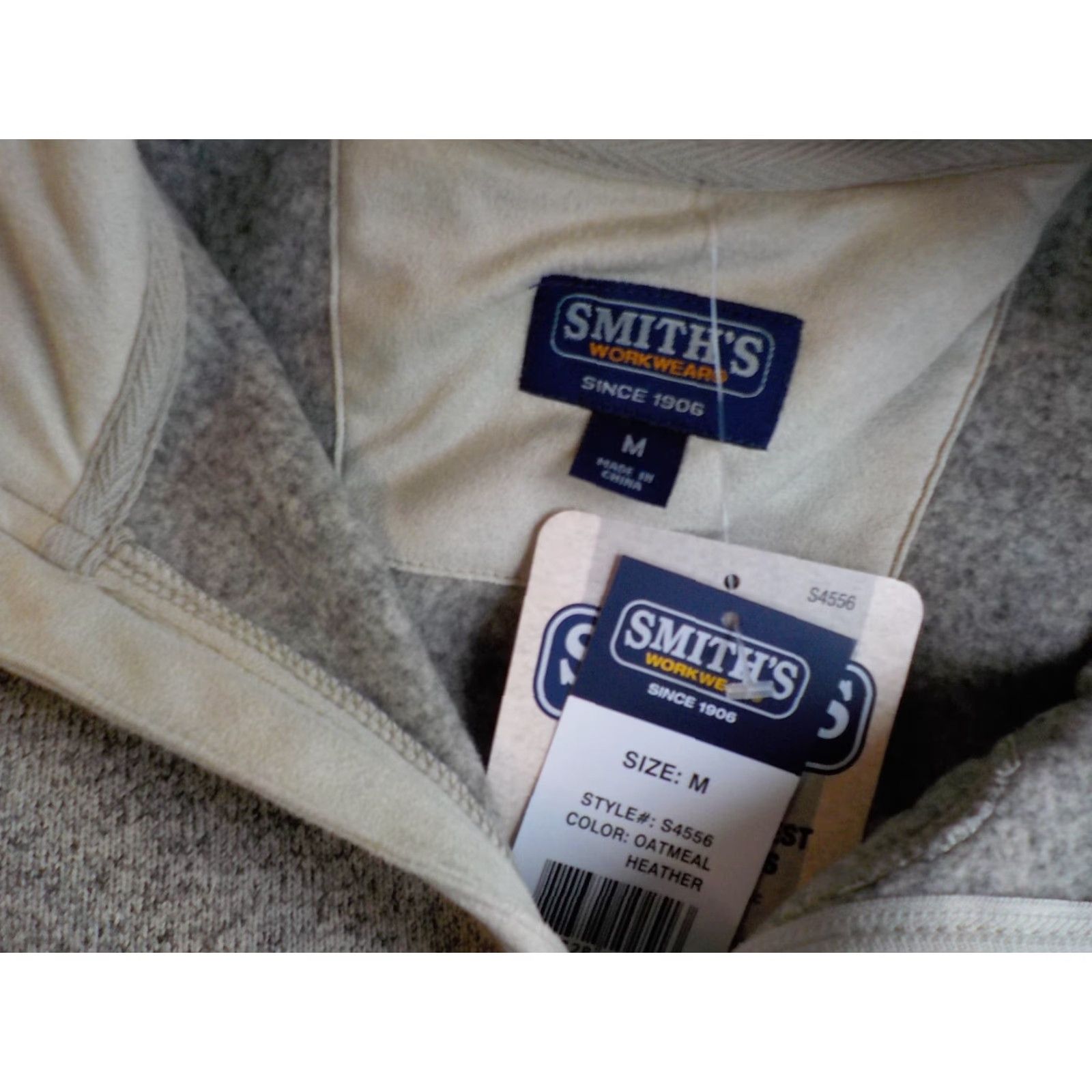 Vintage VINTAGE SMITHS WORKWEAR Zipper Front Knit/Fleece lined Vest Oatmeal Heather NEW WITH TAGS MD M Mens Vest Size US M / EU 48-50 / 2 - 4 Thumbnail