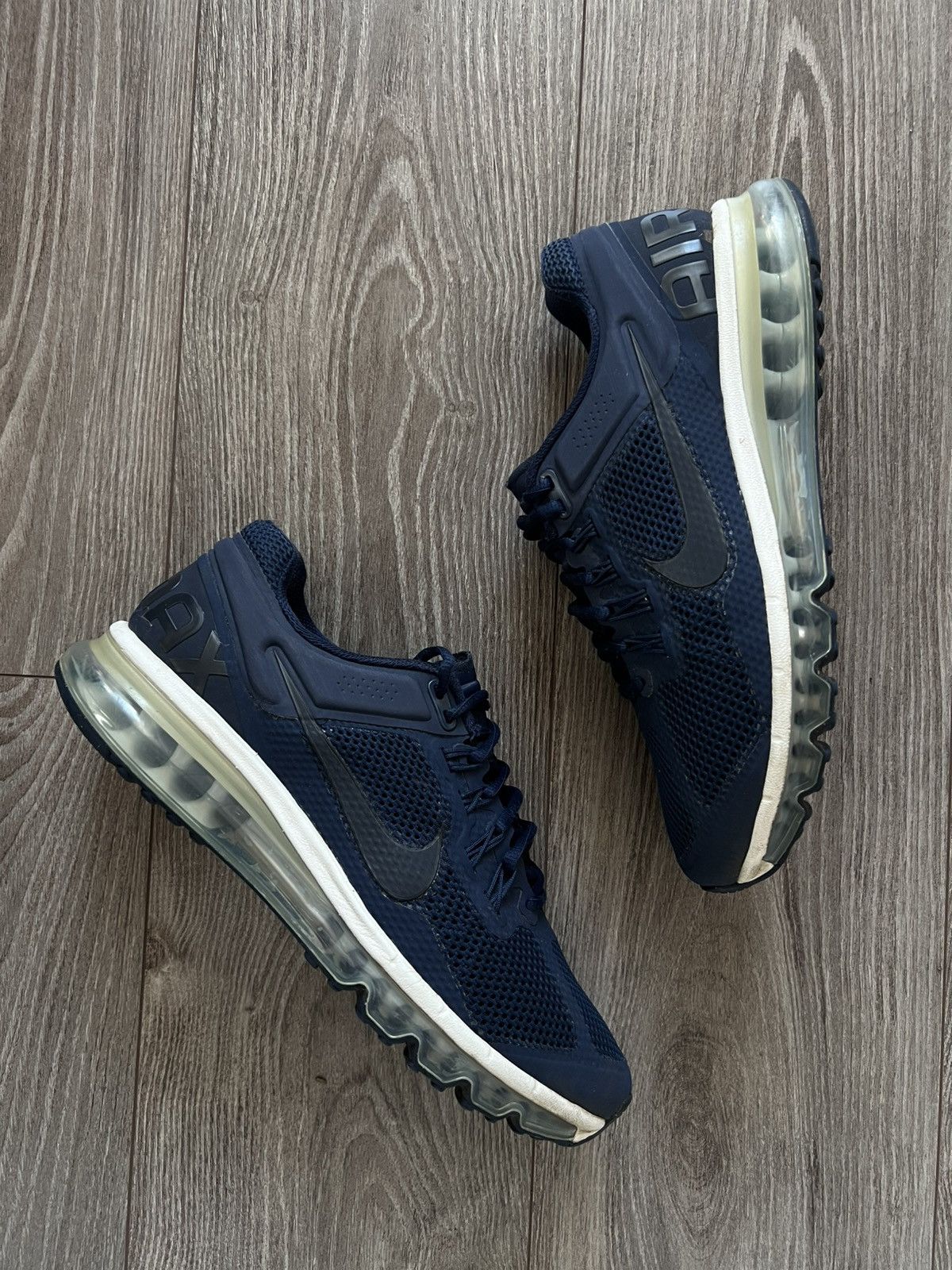 Nike ‼️Vintage Nike Air Max Waffle Skin 2013 Deep Blue Sneakers‼️ Size US 10 / EU 43 - 5 Thumbnail