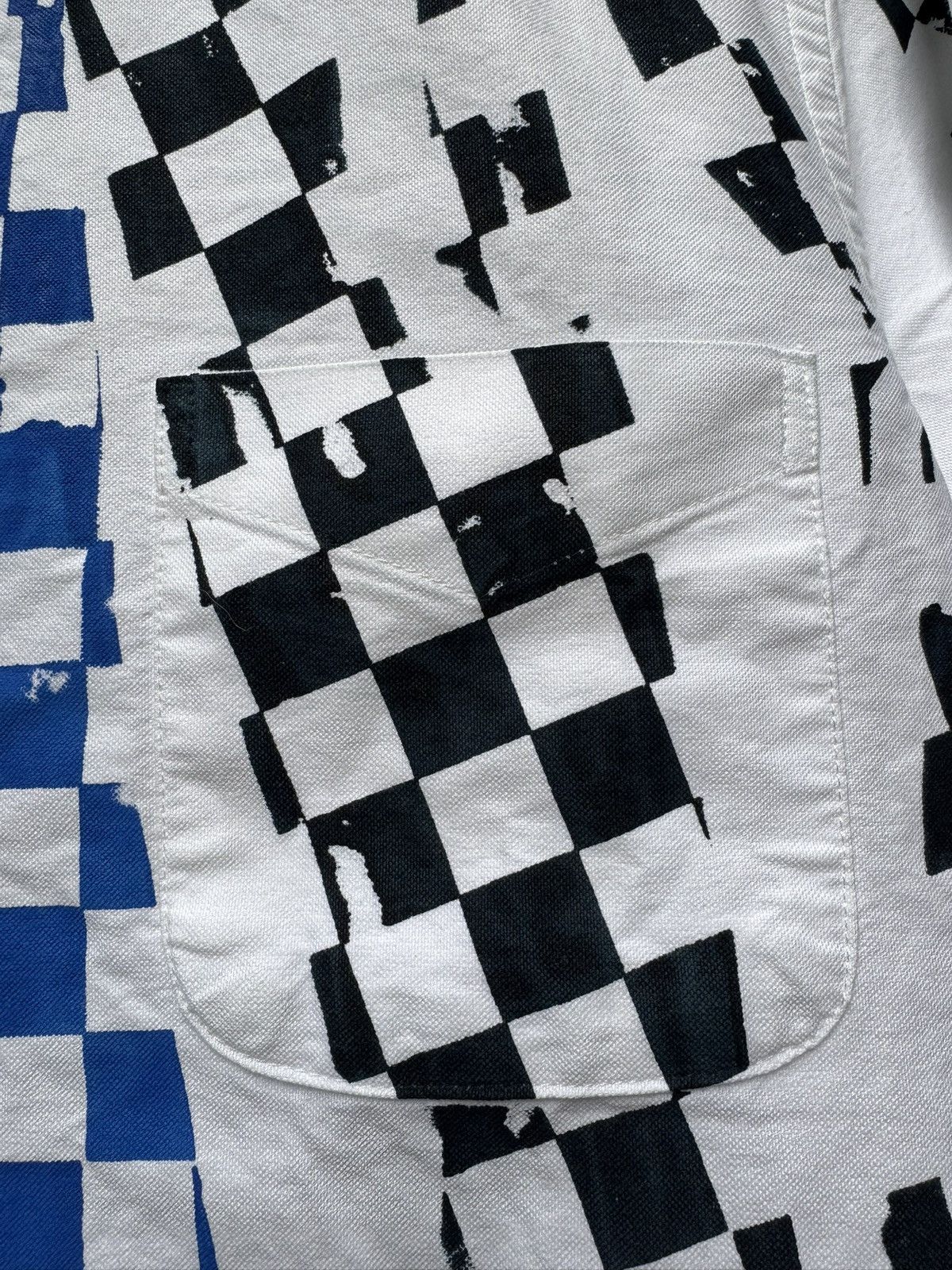Vintage Hand Painted Check Shirt — Blue & Black Checkerboard Size US S / EU 44-46 / 1 - 6 Thumbnail