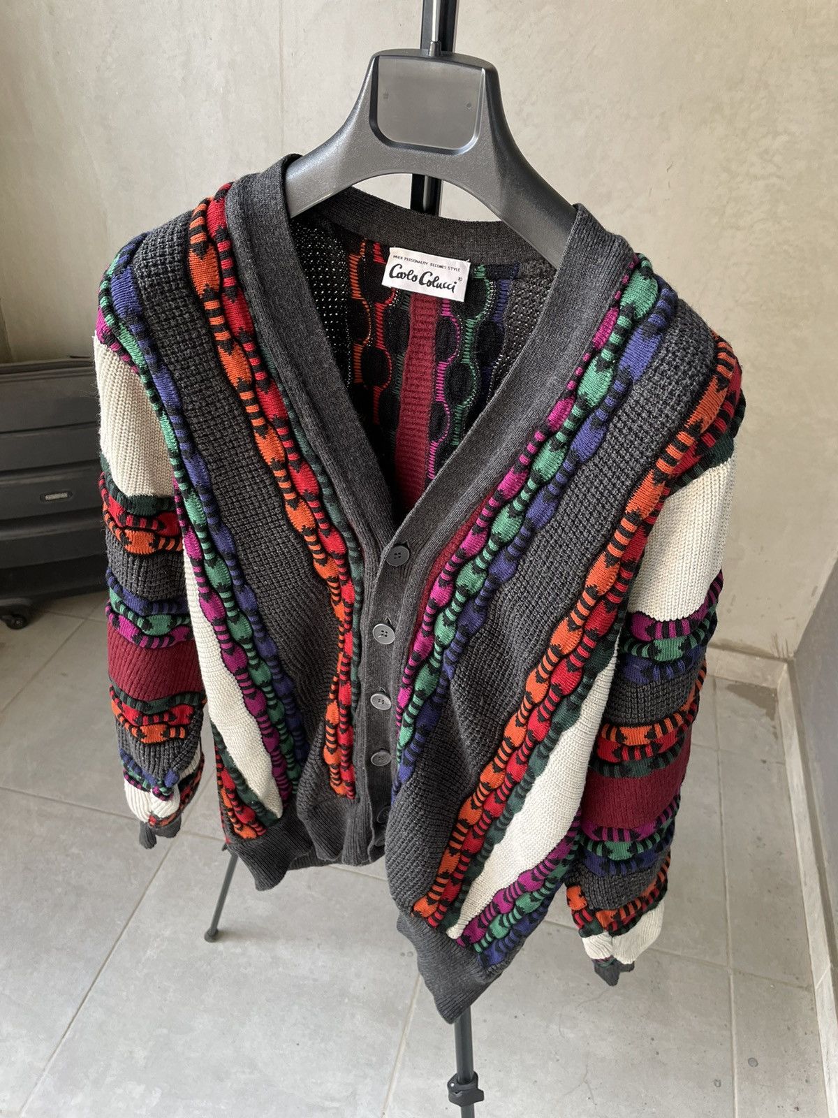Carlo Colucci × Coogi × Missoni Carlo Colucci Cardigan Coogi/Missoni Style Sweater Y2K 90s Size US M / EU 48-50 / 2 - 7 Thumbnail