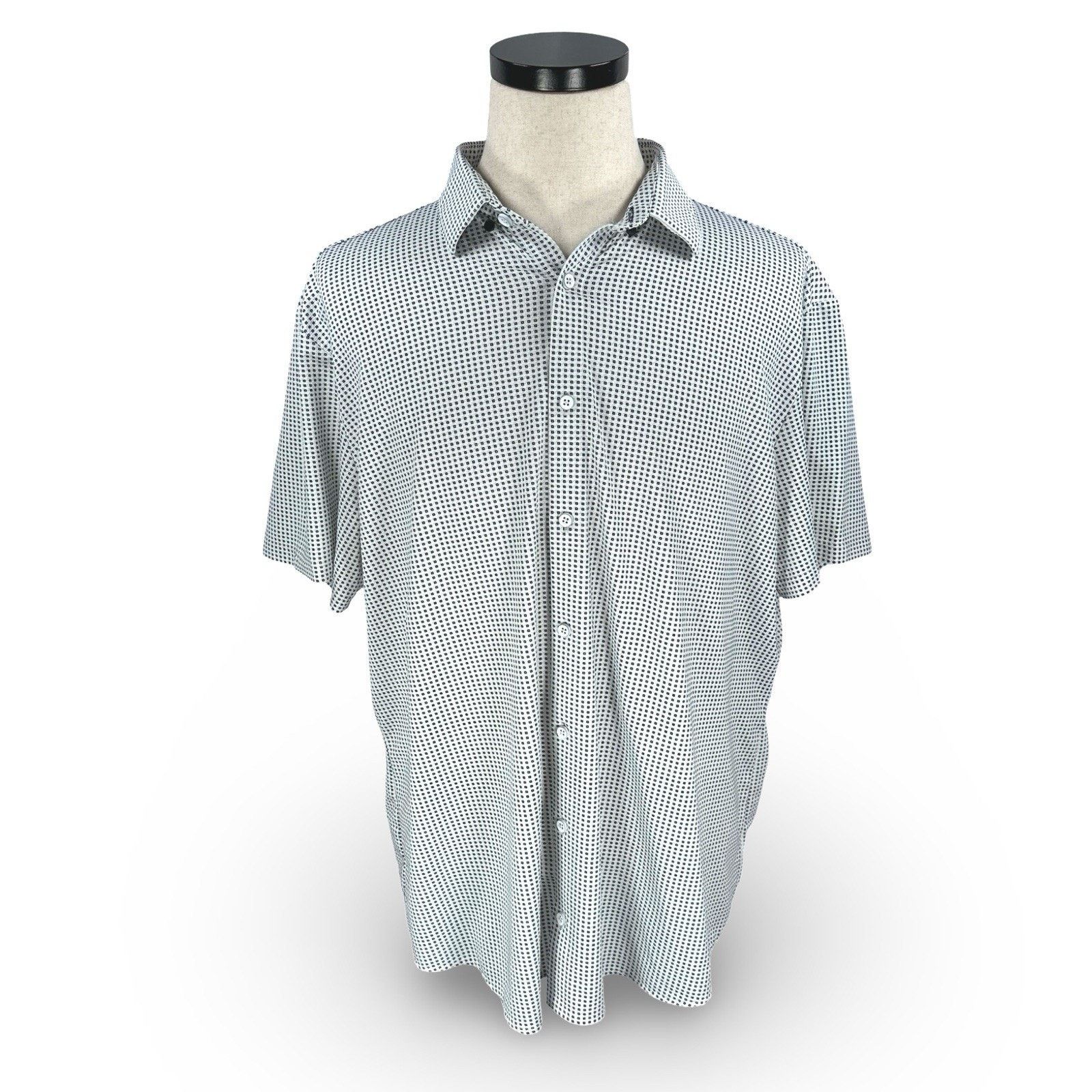 Mizzen+Main Mizzen + Main Shirt Men XL White Blue Short Sleeve Button Size US XL / EU 56 / 4 - 1 Thumbnail