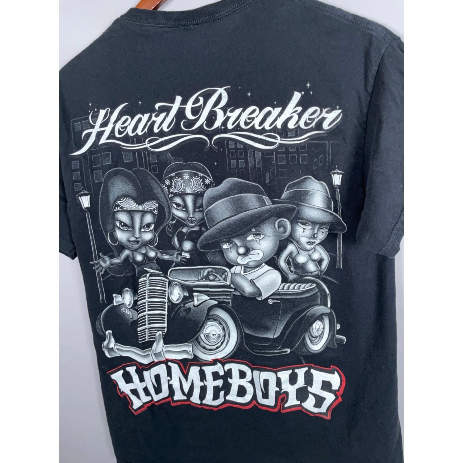 Fruit Of The Loom VINTAGE Fruit of the Loom Men's T-Shirt Adult Small Black Retro 90s Cars Double-Sided Size US S / EU 44-46 / 1 - 7 Thumbnail