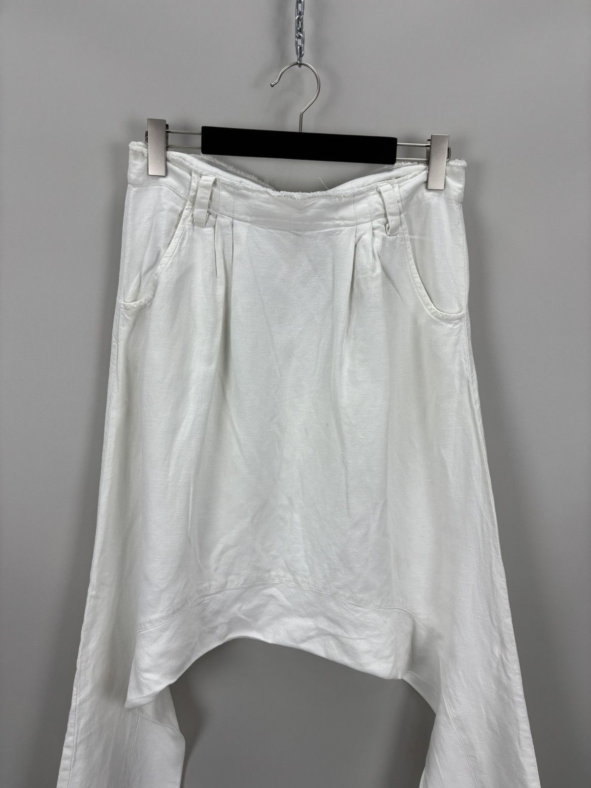 Japanese Brand Womens linen pants Ewa i Walla Size M Color White Size 26" / US 2 / IT 38 - 2 Thumbnail