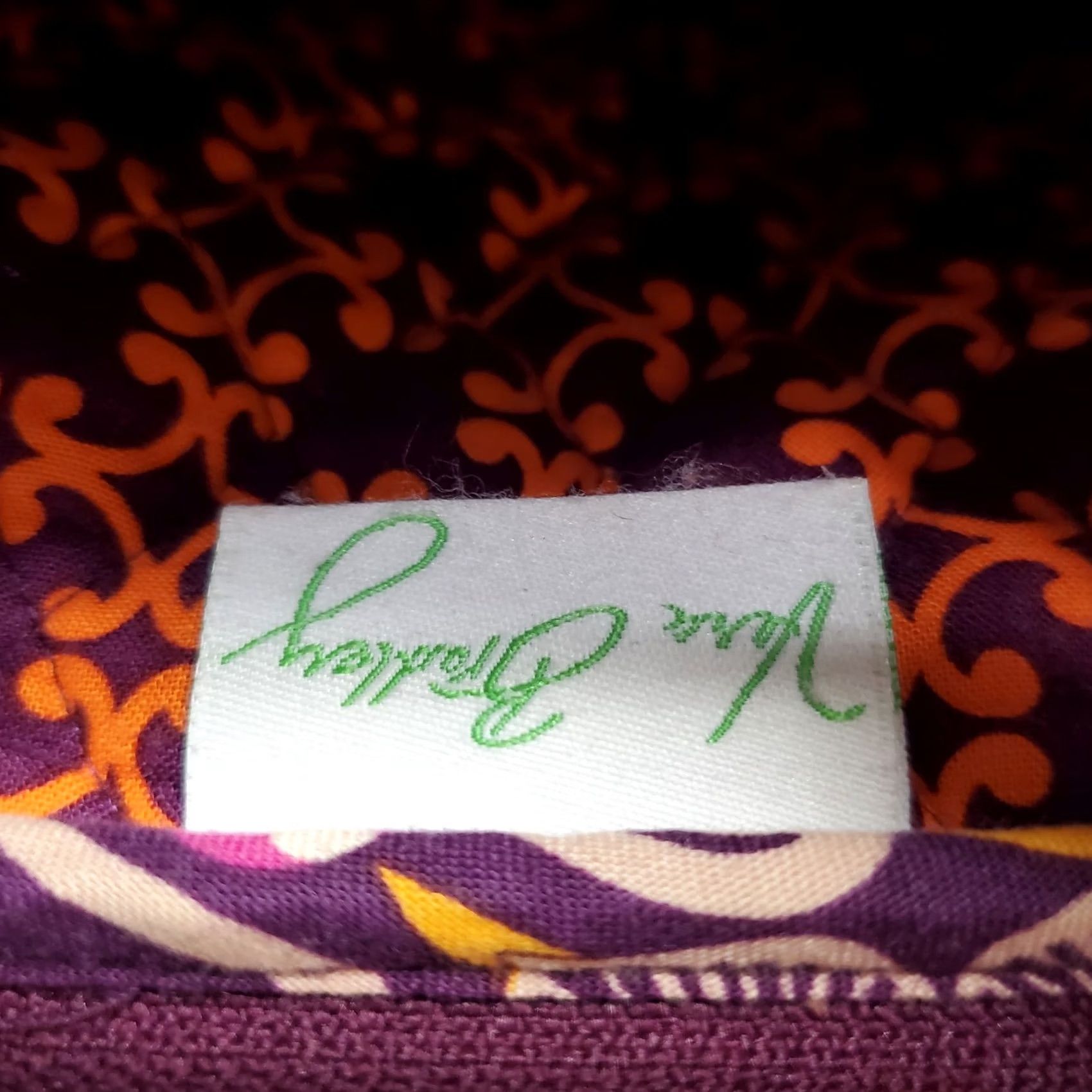 Vintage Vera Bradley Hipster Crossbody Bag Womens Purple Multi Fabric Paisley Zip Pocket P42 Size ONE SIZE - 7 Thumbnail