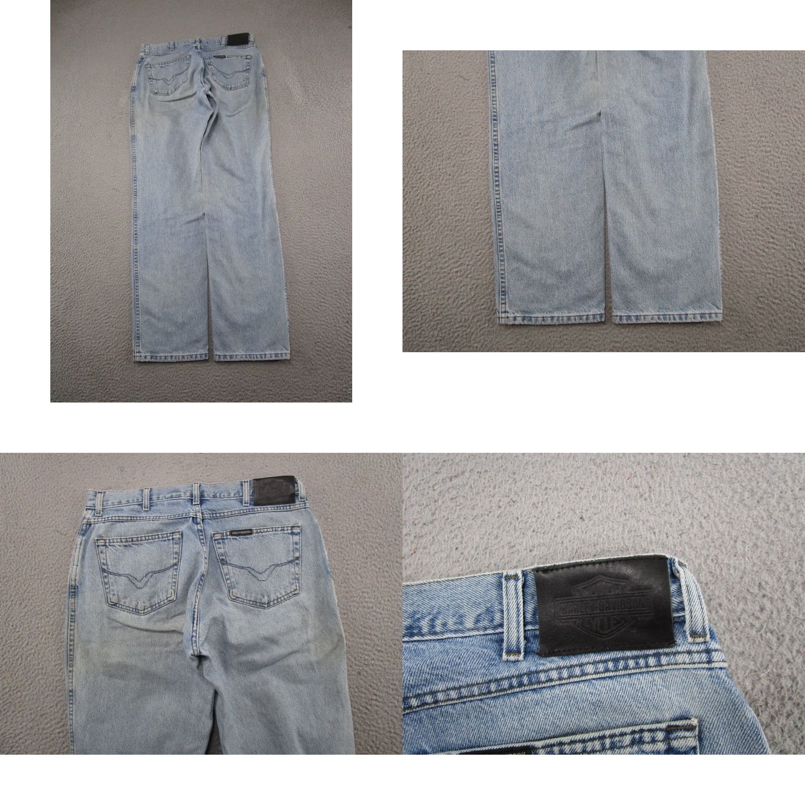 Harley Davidson VTG Harley-Davidson Jeans Womens Size 14L Blue Denim Straight Leg Biker Motorcycle Logo 90s Womens Size 36" / US 14 / IT 50 - 9 Thumbnail