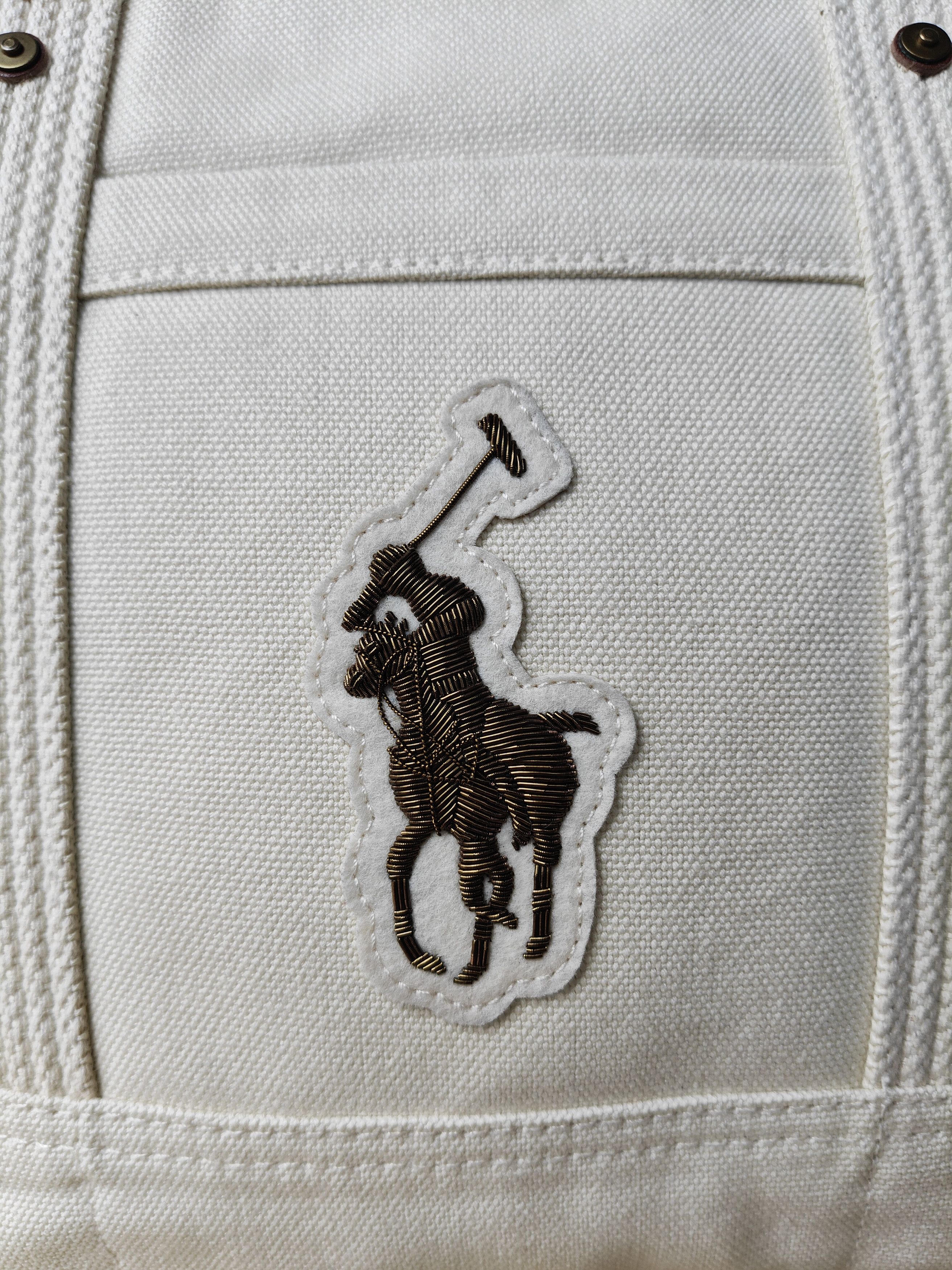 Polo Ralph Lauren Polo Ralph Lauren Canvas Small Tote Free Shipping FTP/4007 Size ONE SIZE - 3 Thumbnail