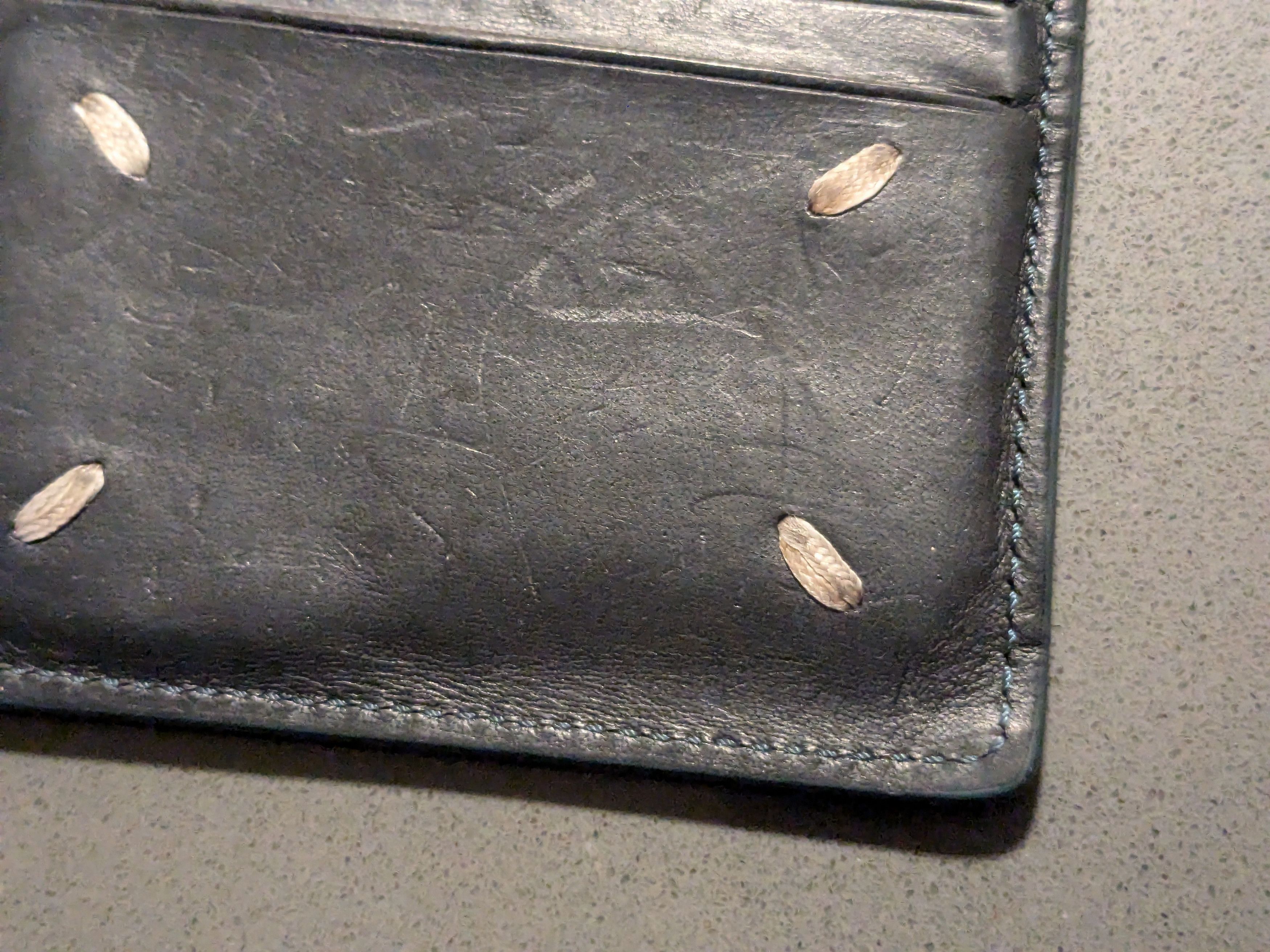 Maison Margiela Maison Margiela Cardholder Wallet Black Green Leather Slim Size ONE SIZE - 2 Thumbnail