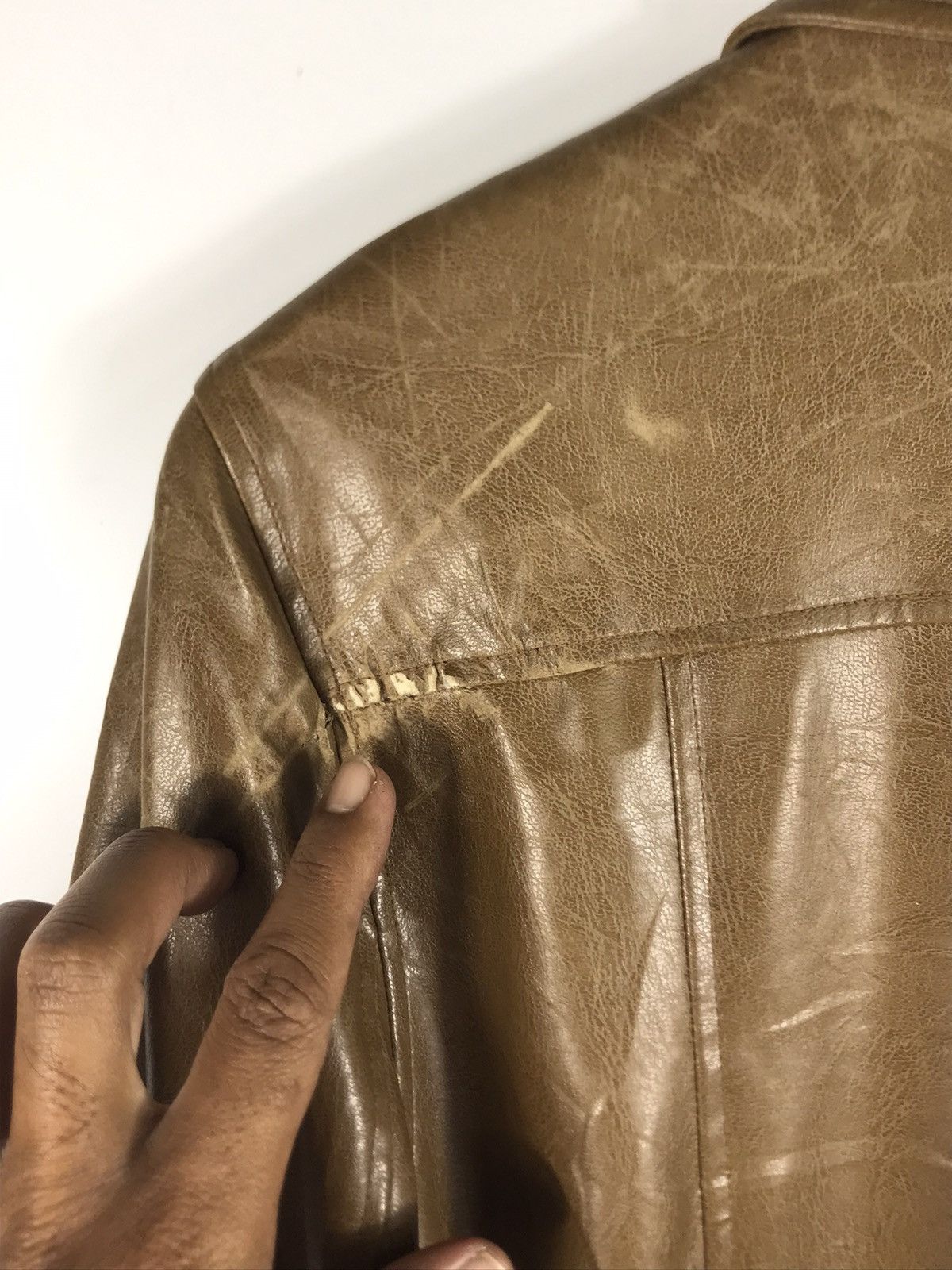 Japanese Brand × Vintage ⚡️Vintage Lejolitenps Leather Trench Coat Jacket Size L / US 10 / IT 46 - 16 Thumbnail