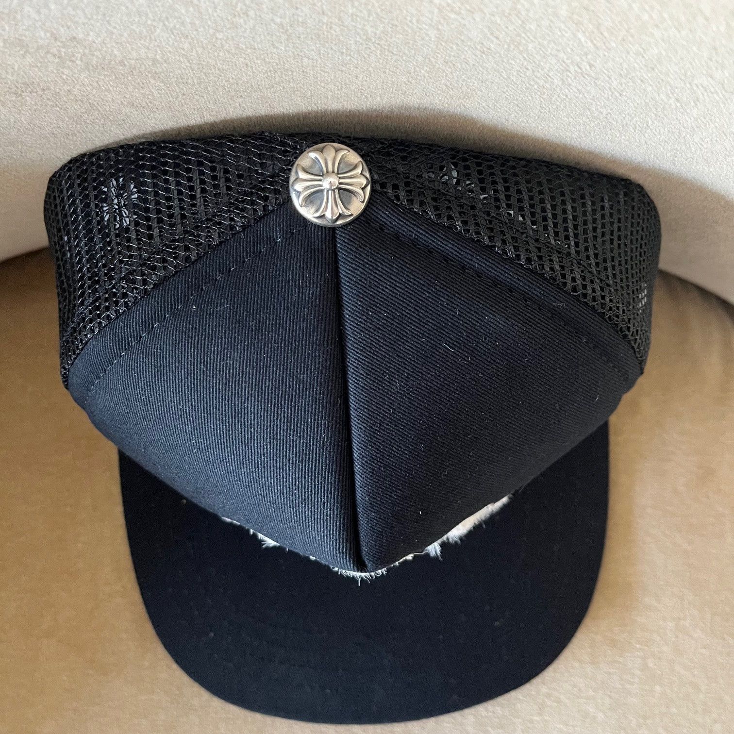 Chrome Hearts Chrome Hearts Triple Cross Cemetery Hat Calf Hair Size ONE SIZE - 4 Thumbnail