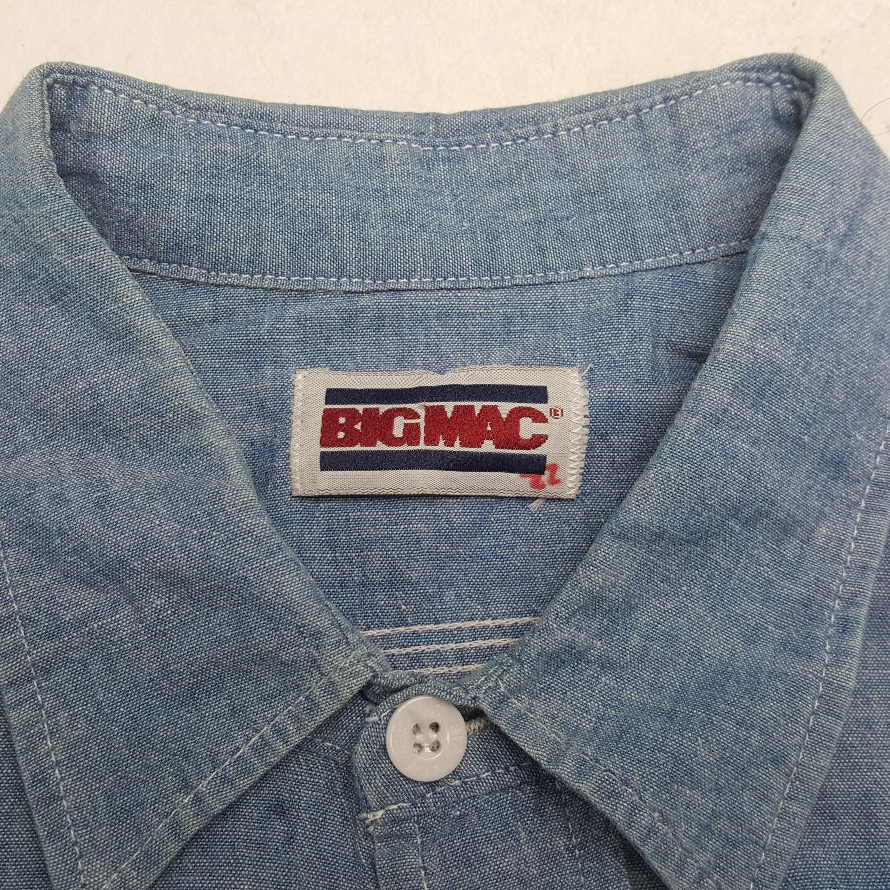 Big Mac Vintage Big Mac Chambray Western Long Shirt RR11 Size US XXL / EU 58 / 5 - 6 Thumbnail