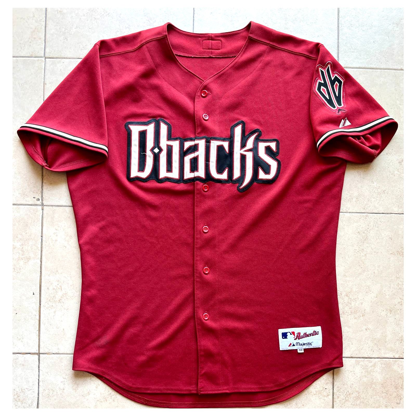 Vintage Diamondbacks Jersey Majestic Arizona Black Purple Pullover 90's Men's XXL Made in USA