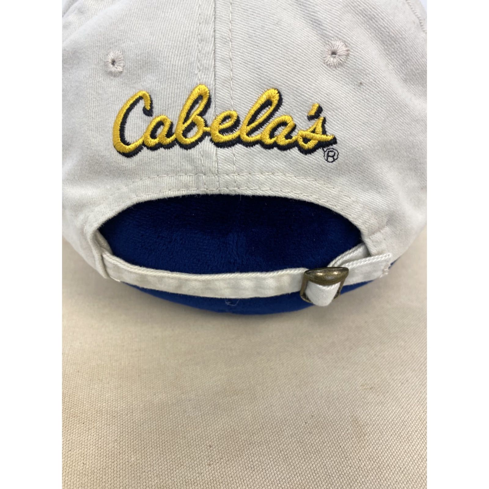 Vintage CABELA'S Adjustable Baseball Cap Hat - One Size - White - Outdoors Theme - Mens Size ONE SIZE - 4 Thumbnail