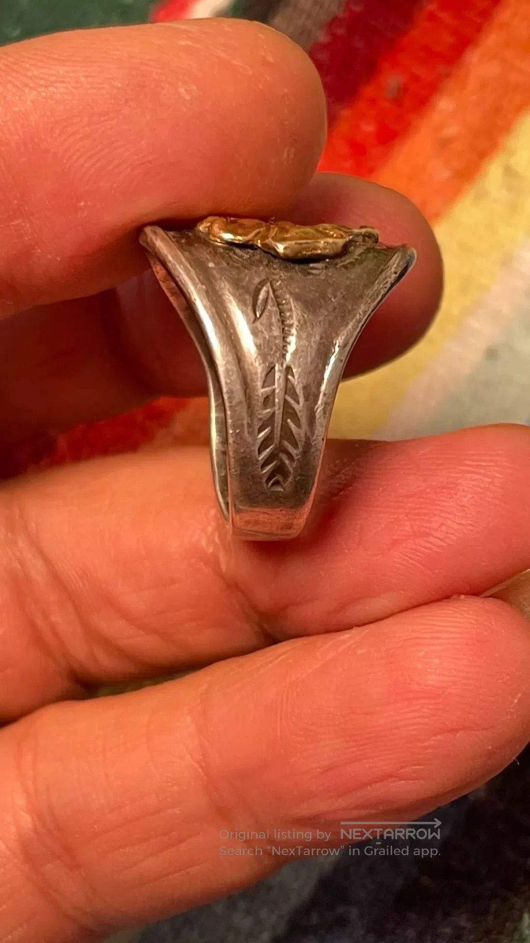Larry Smith Larry Smith Leaf Stamped Rose Ring. Size ONE SIZE - 7 Thumbnail