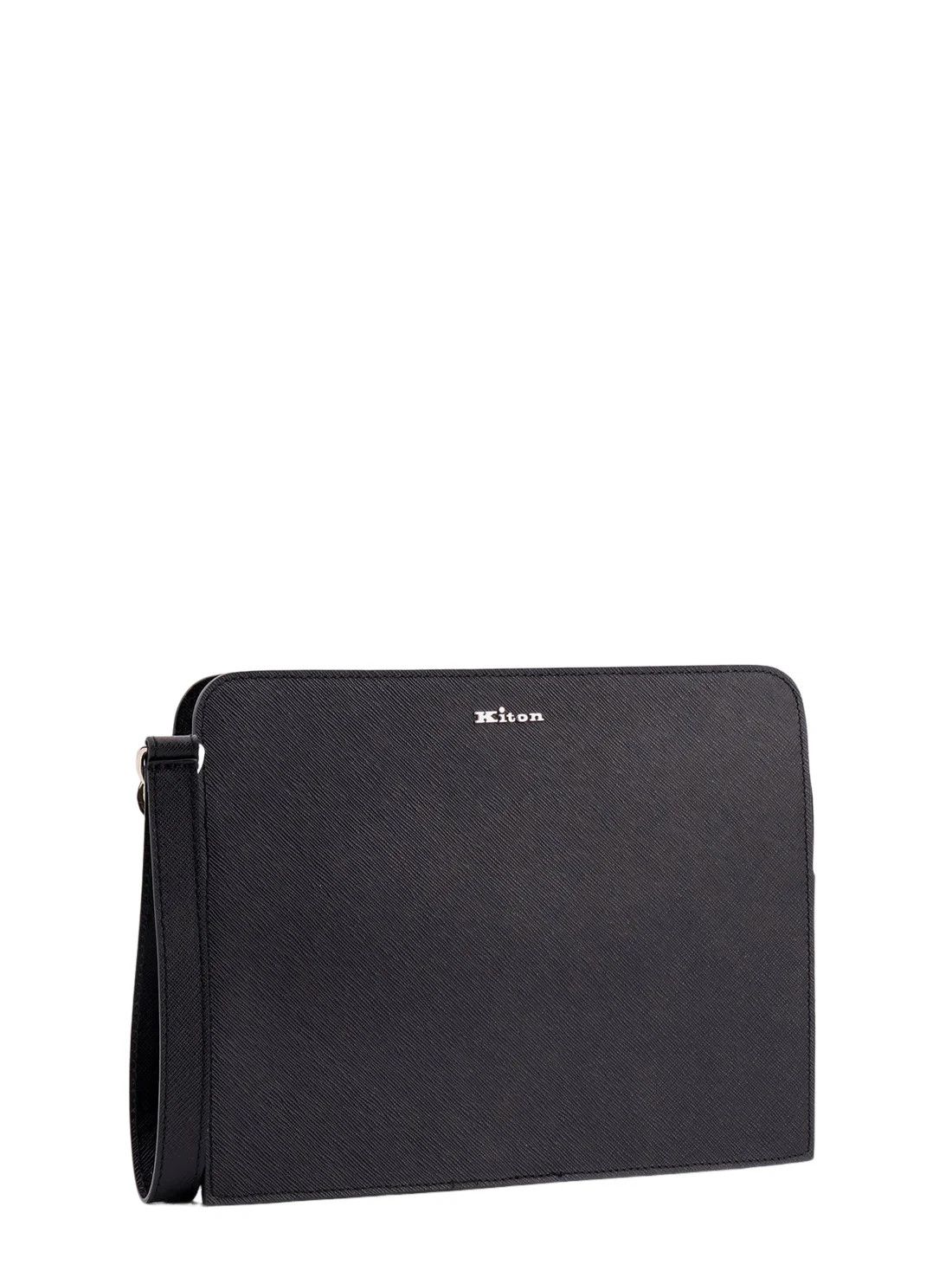 Kiton KITON Black Leather Clutch New & Authentic Size ONE SIZE - 3 Thumbnail