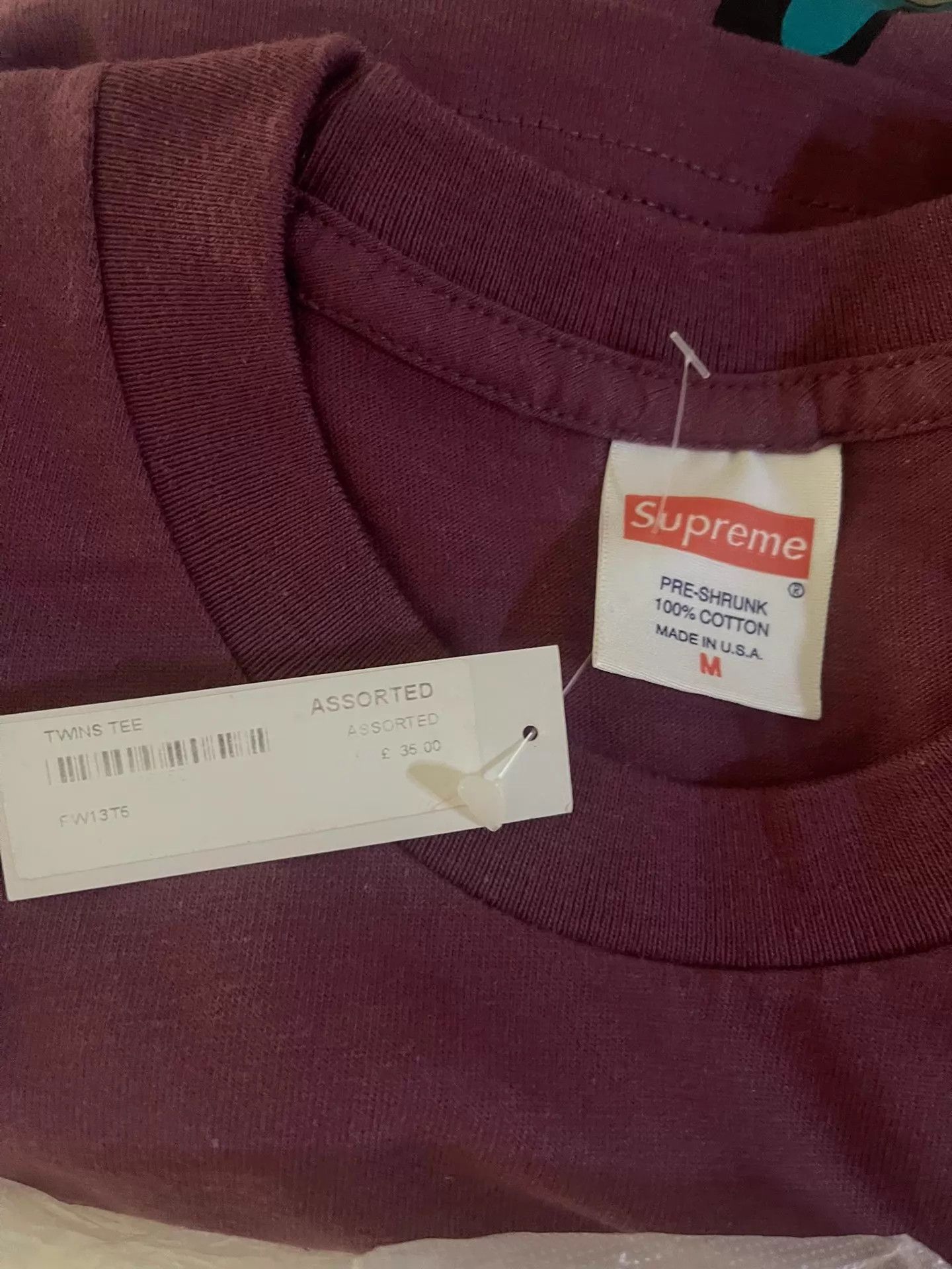 Other Supreme FW13 Twins Tee Women's M Purple New With Tags Size M / US 6-8 / IT 42-44 - 3 Thumbnail