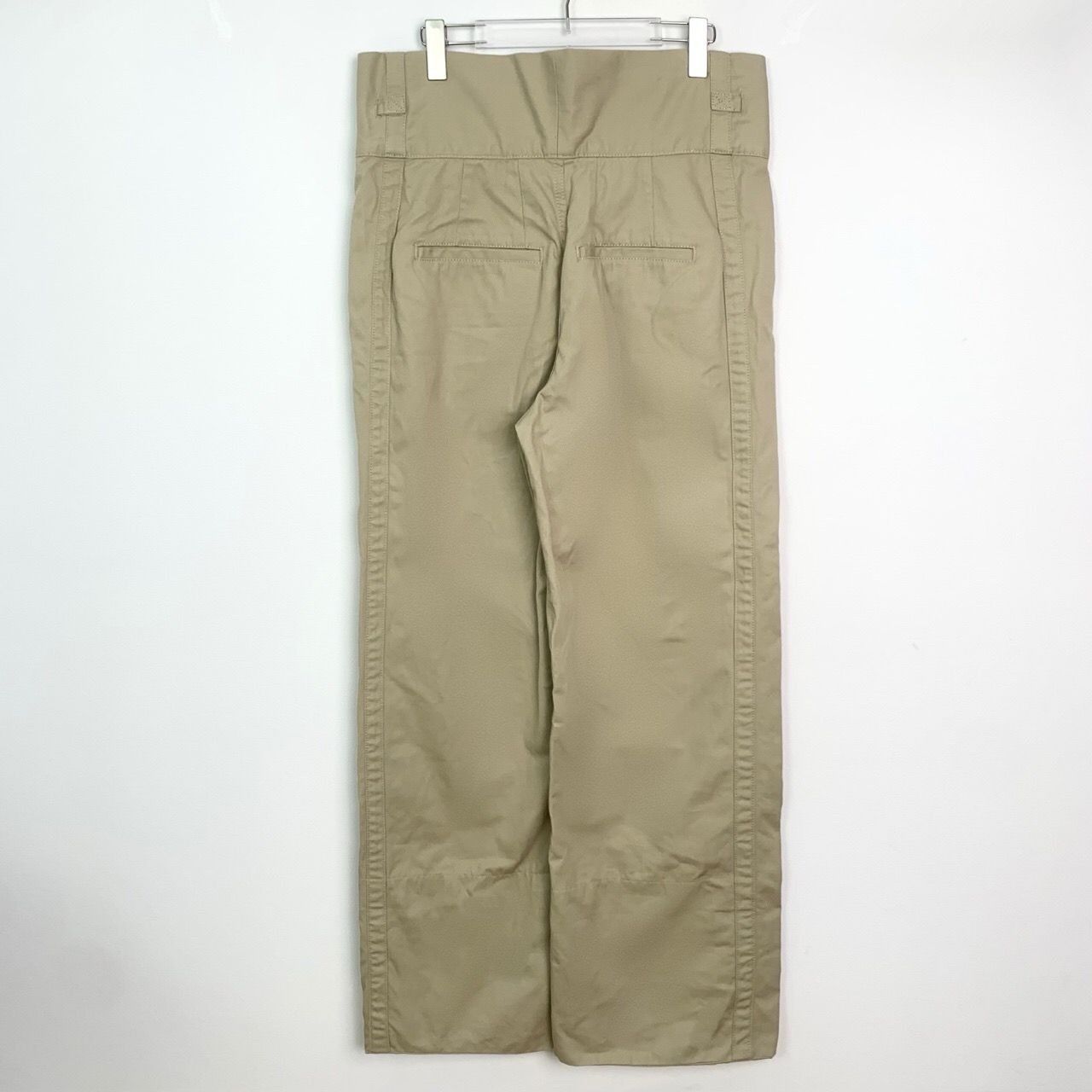 Loewe Loewe Womens High Waist Straight Leg Pants Khaki Cotton Size Size 36" / US 14 / IT 50 - 6 Thumbnail