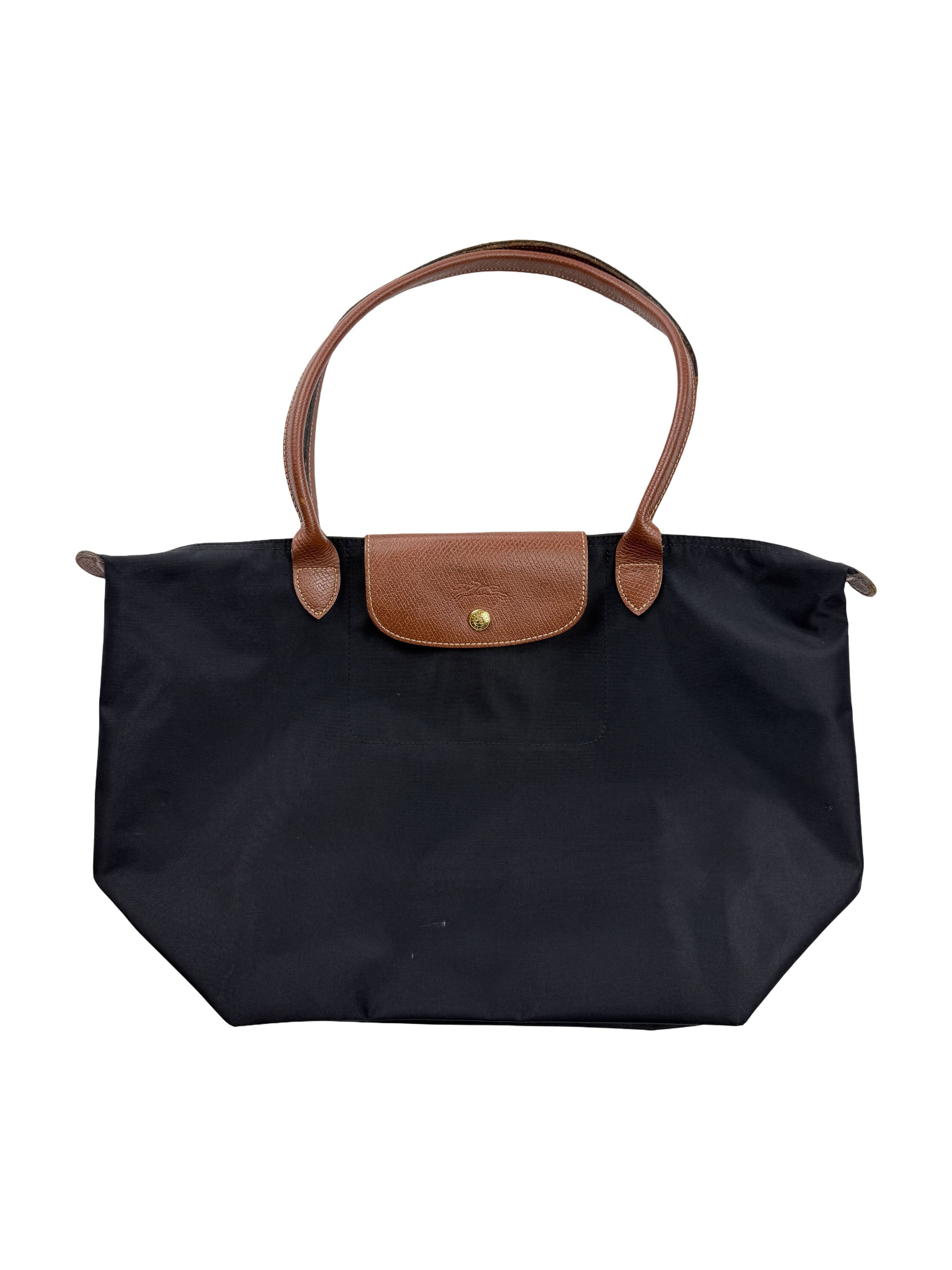 Longchamp Longchamp Le Pliage Black Nylon Top Handle Bag Size L Size ONE SIZE - 1 Thumbnail