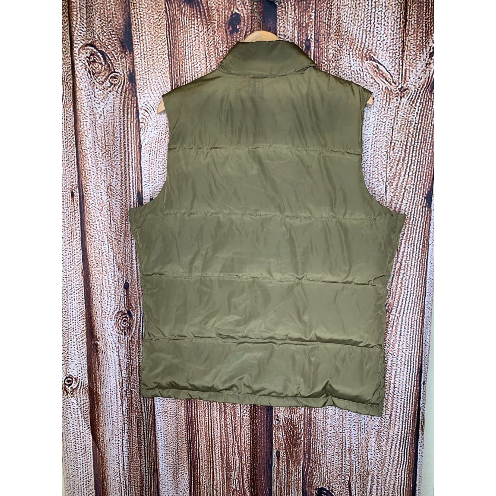 Lands' End VINTAGE Lands' End Women's Down Feather Puffy Vest Medium Brown Snap Front Collared Zip? No—Sn ap Front Puffy Vest Size M / US 6-8 / IT 42-44 - 3 Thumbnail
