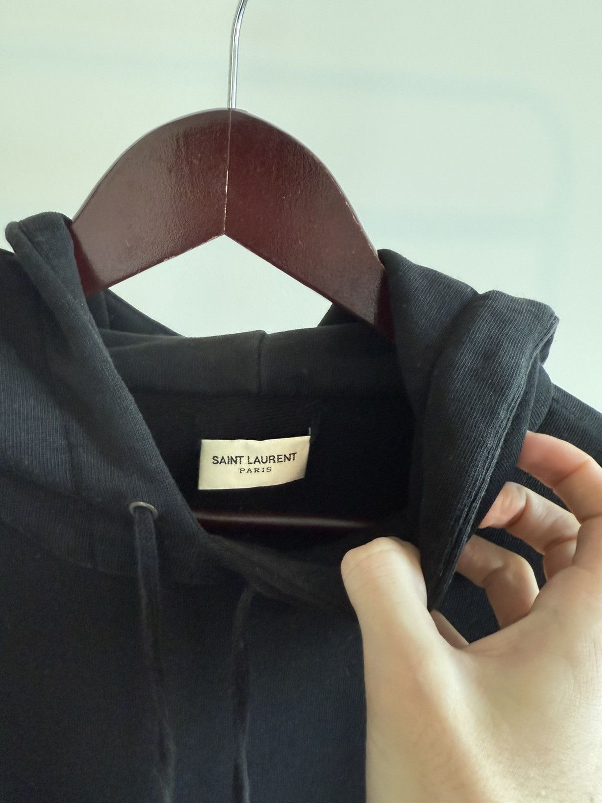 Saint Laurent Paris Black Saint Laurent Logo Hoodie | Grailed