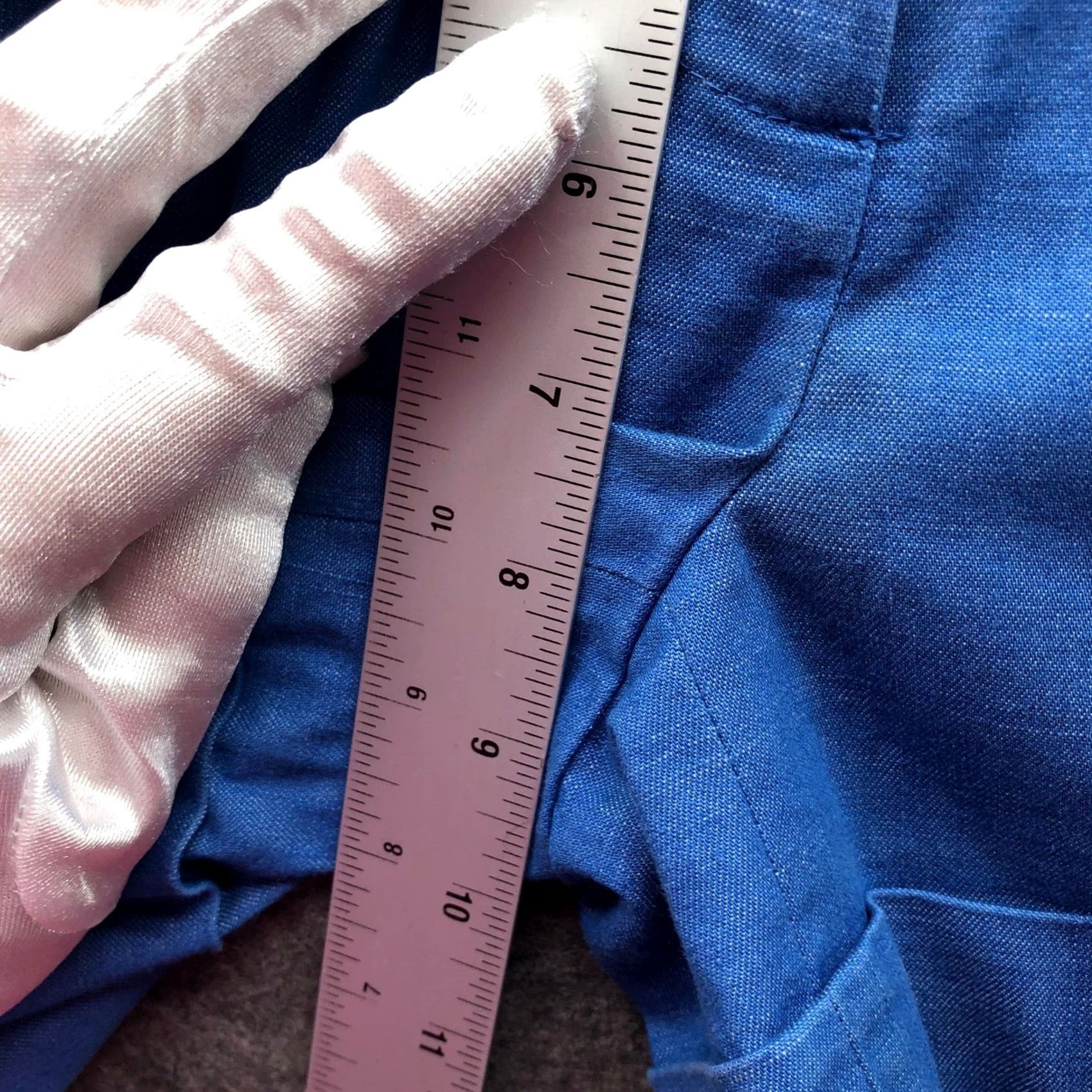 Vintage Sportsgirl Low Rise Chino Shorts Womens 10 Blue Cuffed Stretch Chino Pants Shorts Casual Womens 10 Blue Size 32" / US 10 / IT 46 - 6 Thumbnail