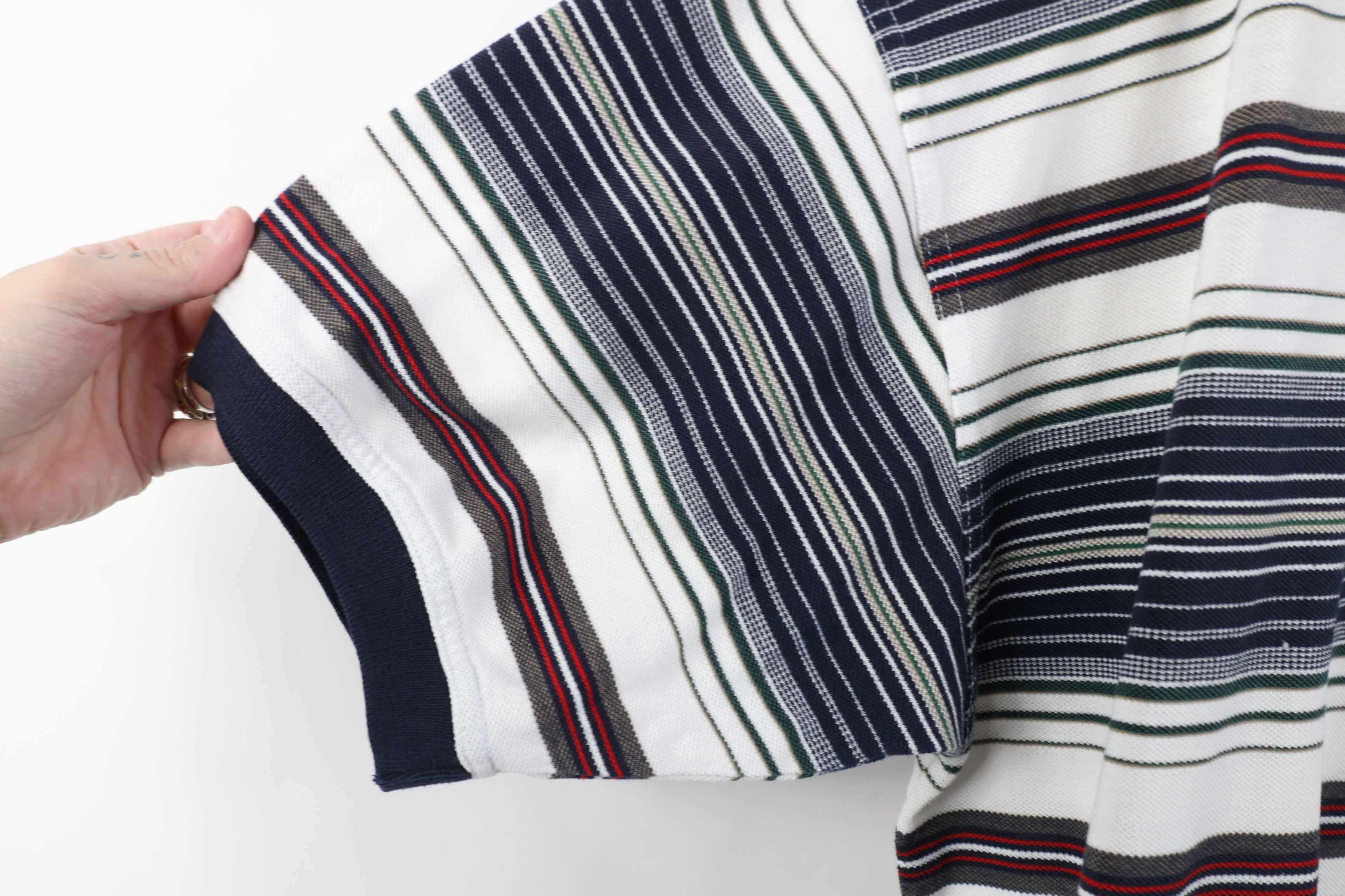 Vintage Vintage 90s Streetwear Striped Knit Collared Golf Polo Shirt Size US L / EU 52-54 / 3 - 10 Thumbnail