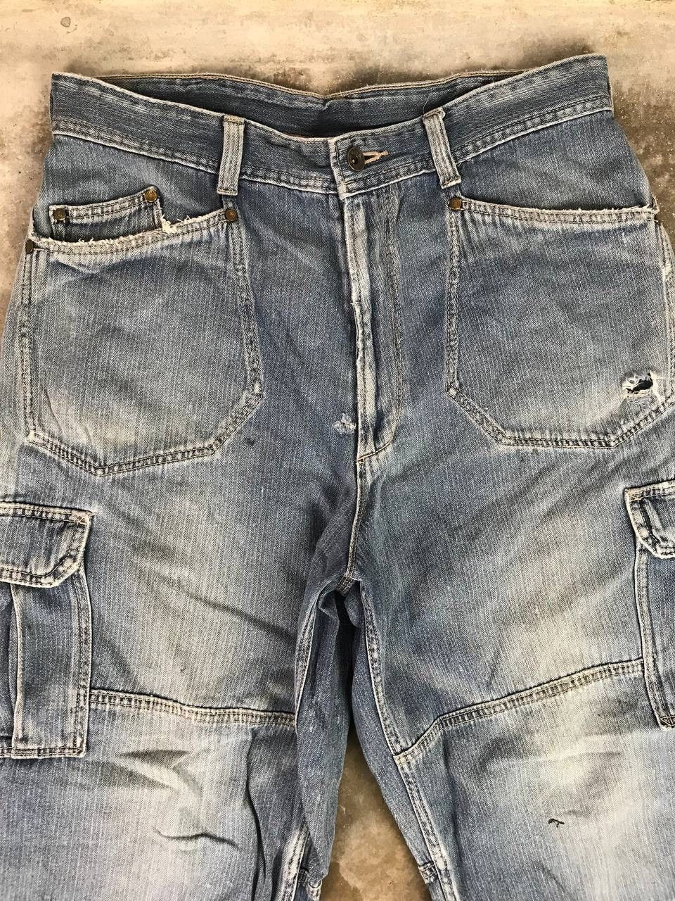 Japanese Brand × Vintage Very Rare Streetwear Jogger Denim Pants Size US 34 / EU 50 - 3 Thumbnail