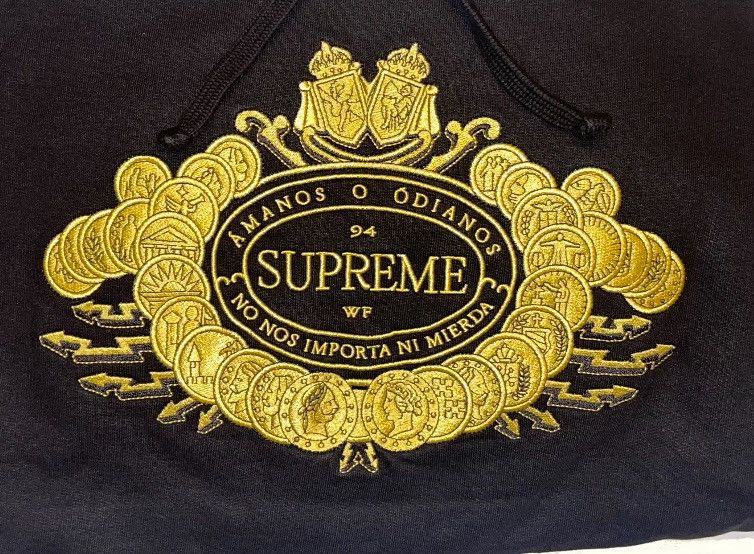 Supreme SUPREME LOVE OR HATE HOODIE BLACK SIZE MEDIUM DS Size US M / EU 48-50 / 2 - 2 Thumbnail