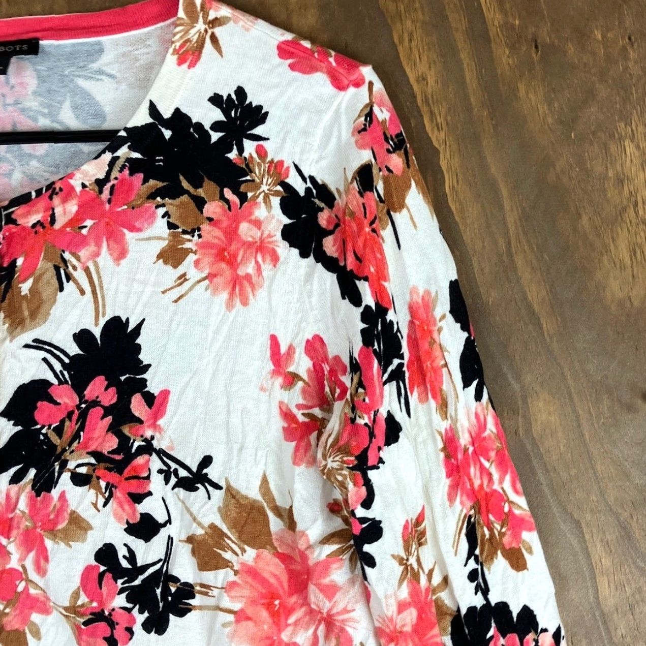 Banana Republic Talbots Womens Cardigan Sweater Multicolored Floral Button Down Cotton Blend M Size M / US 6-8 / IT 42-44 - 5 Thumbnail