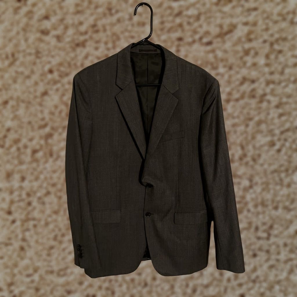 Theory Theory Commissioner Gray Wool Blazer Suit Jacket Coat Men's 44R Darker Charcoal Size 44R - 1 Thumbnail