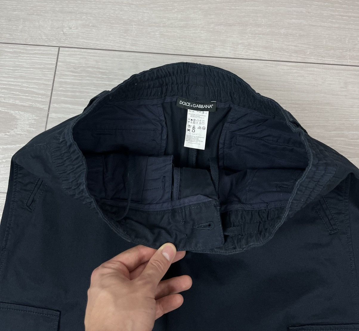 Dolce & Gabbana Dolce&Gabbana Blue Navy Cotton Cargo Pants Mens M Size Size US 32 / EU 48 - 11 Thumbnail