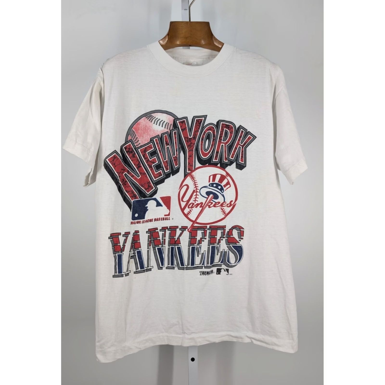 MLB VINTAGE 1992 New York Yankees Big Graphic 90s Art MLB Baseball T Shirt XL Unisex Cotton Size US XL / EU 56 / 4 - 2 Thumbnail