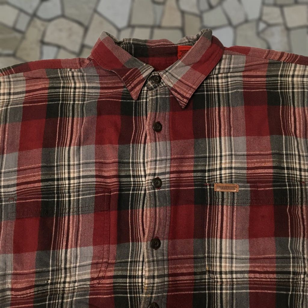 Vintage VINTAGE Wolverine Heavy Flannel Button-Down Shirt Jacket Shacket Pockets Brown Mens LG Size US L / EU 52-54 / 3 - 1 Thumbnail